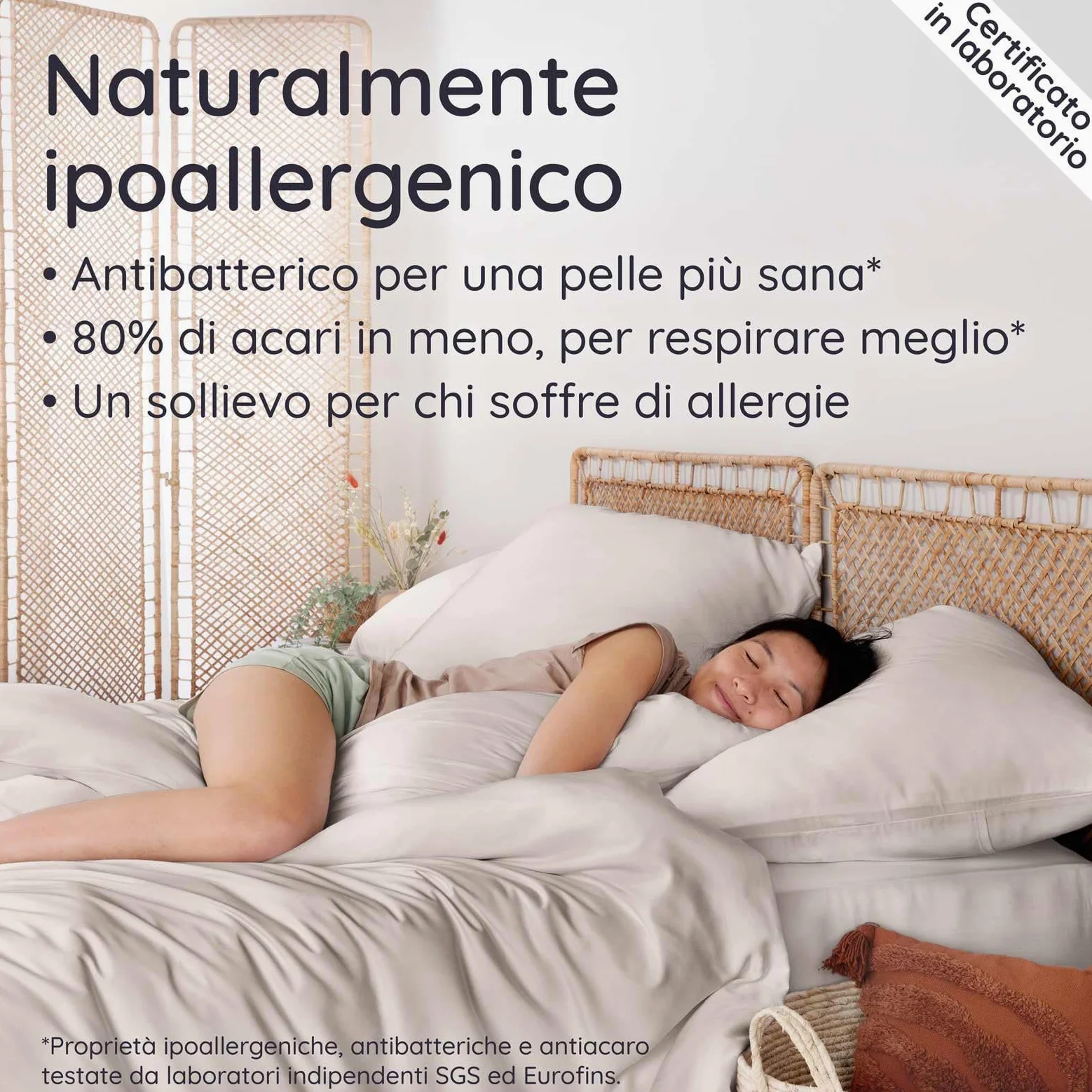 Bambaw Copripiumino matrimoniale 220x240 bambu, Lenzuolo rinfrescante matrimoniale, Lenzuola matrimoniali in bambu anallergiche, Biancheria da letto elegante, Copripiumino 220x240 cm (Sabbia)