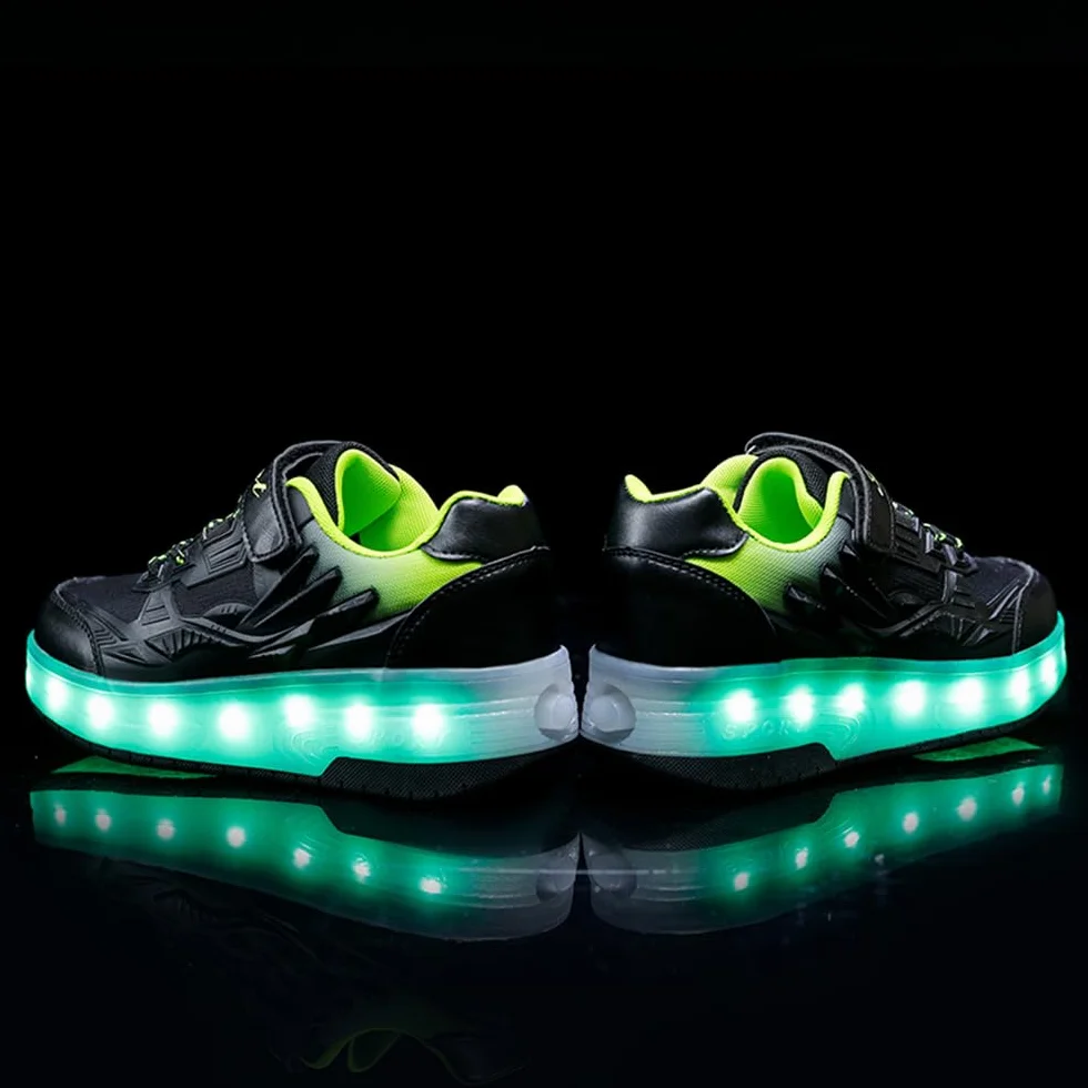 Scarpe con Rotelle Bambina Bambino Sportive Skateboard Sneakers Rotelle a Scomparsa 29-41 EU