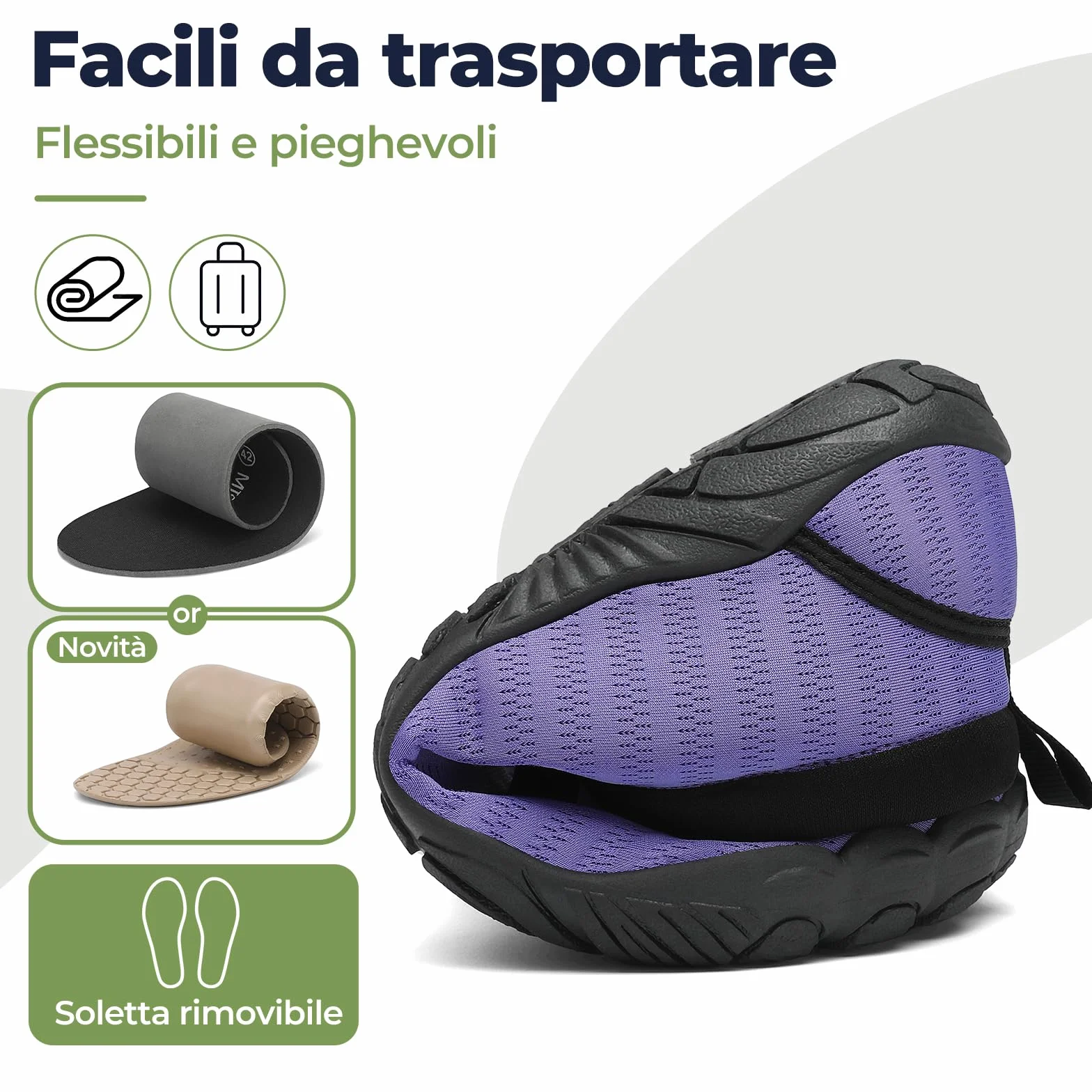 Mishansha Scarpe da Scoglio Asciugatura Rapida 13 Fori di Drenaggio Uomo Donna 36-46