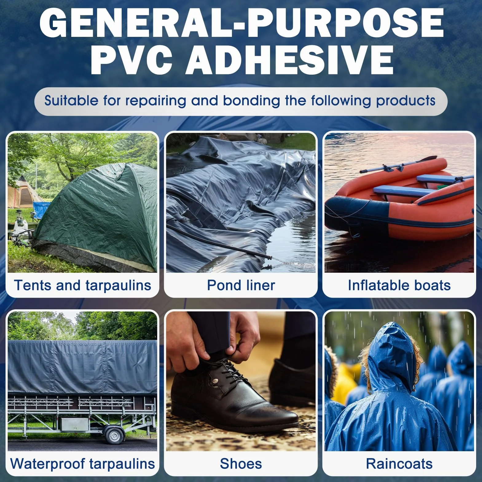colla per Pvc, Colla per Gomma, Impermeabil Super Colla Adatto per Gommoni Nautica PVC, Tende,Impermeabile, Zaino in Tela, Resistente, 170g