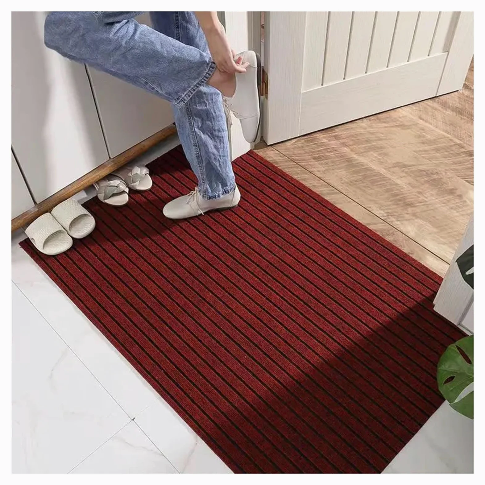 Tappetino da cucina, copertura completa, fai da te, assorbe olio, zerbino lungo, per corridoio e ingresso, facile da pulire (grigio, 100 x 120 cm)