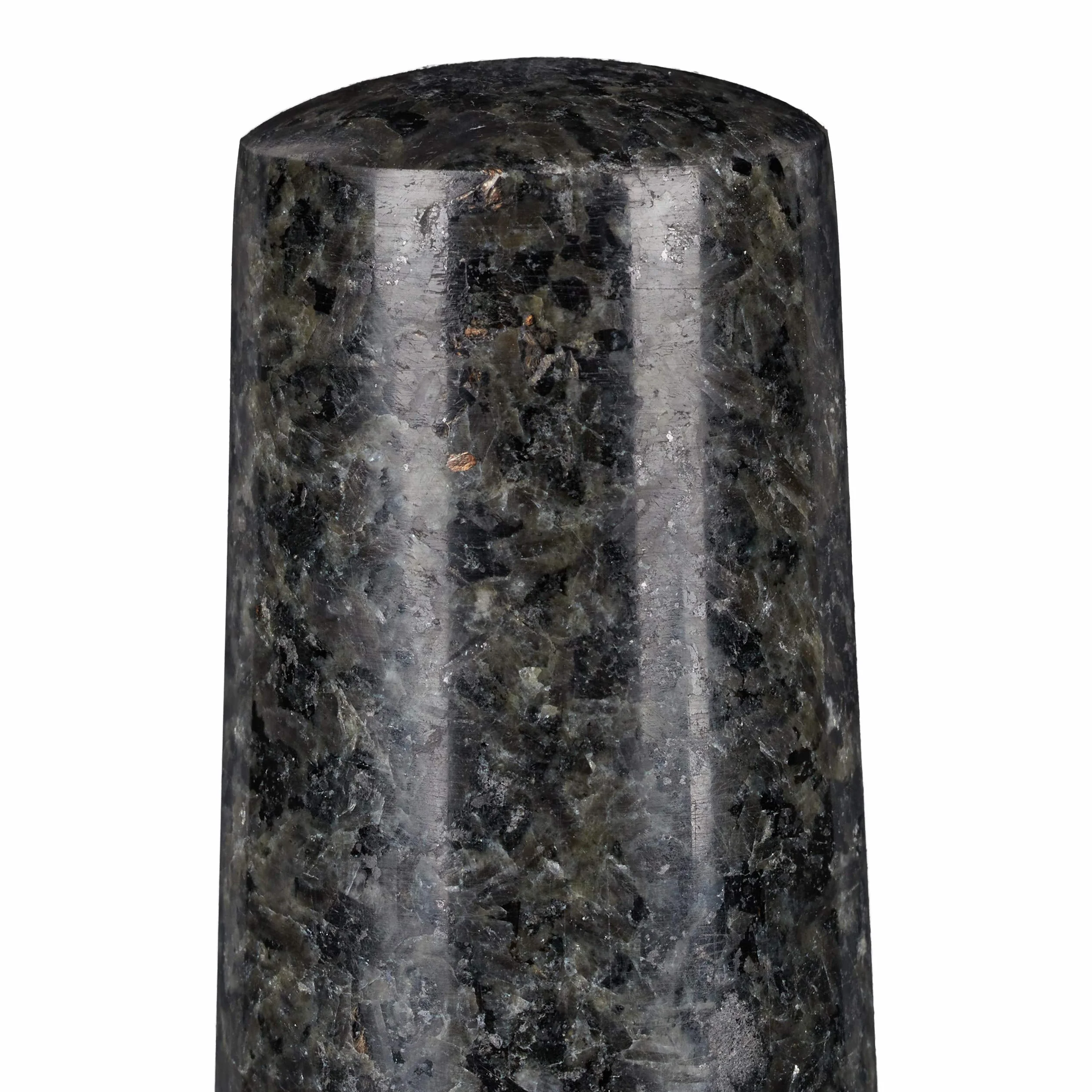 Relaxdays Mortaio e Pestello, in Granito, Robusto, Erbe Aromatiche e Spezie, in Pietra Lucida, D: 13,5 cm, Grigio Scuro