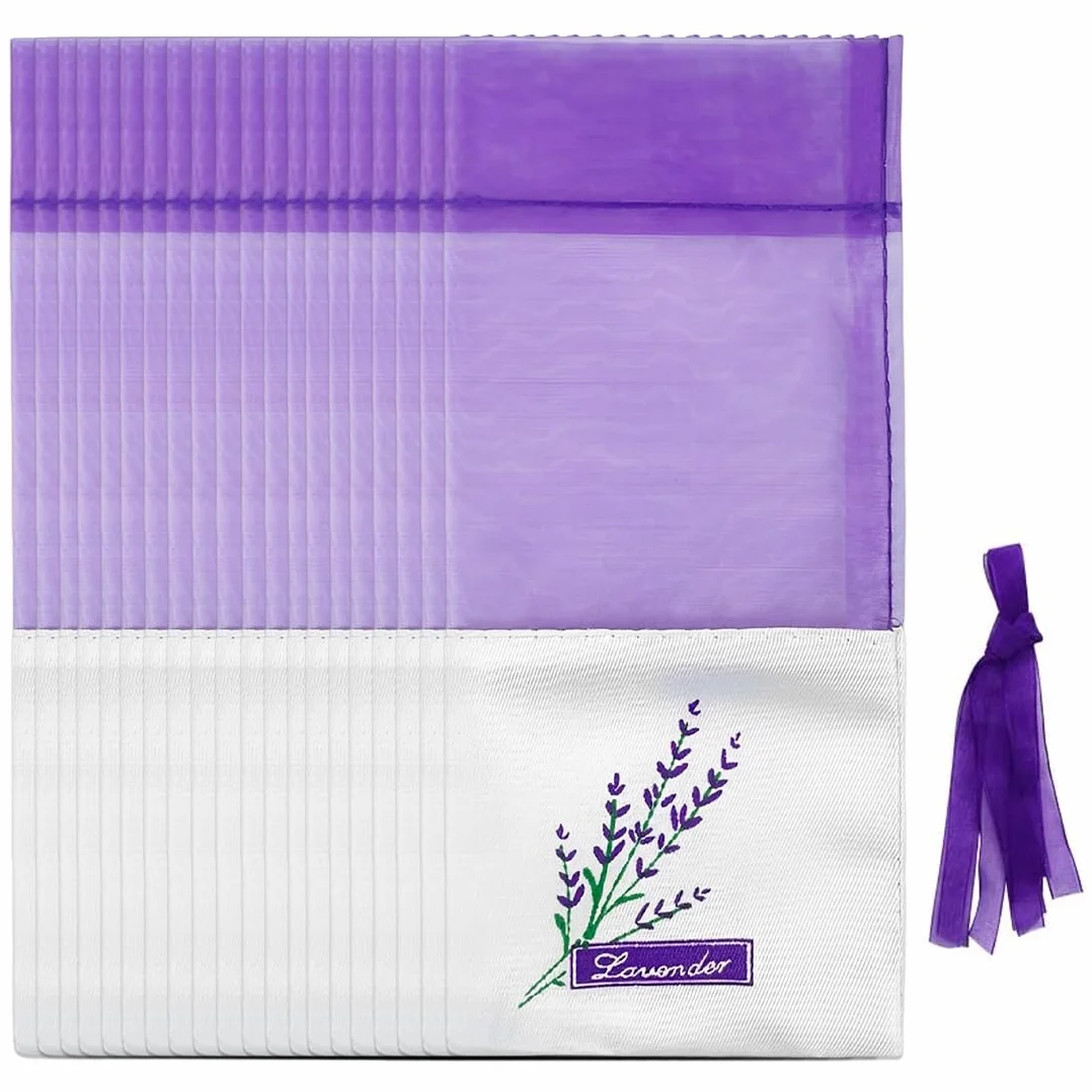 IKOPFLN Sacchetti Organza Grandi per Lavanda Essiccata - Profumati Vuoti in Cotone per Armadio, Spezie ed Erbe
