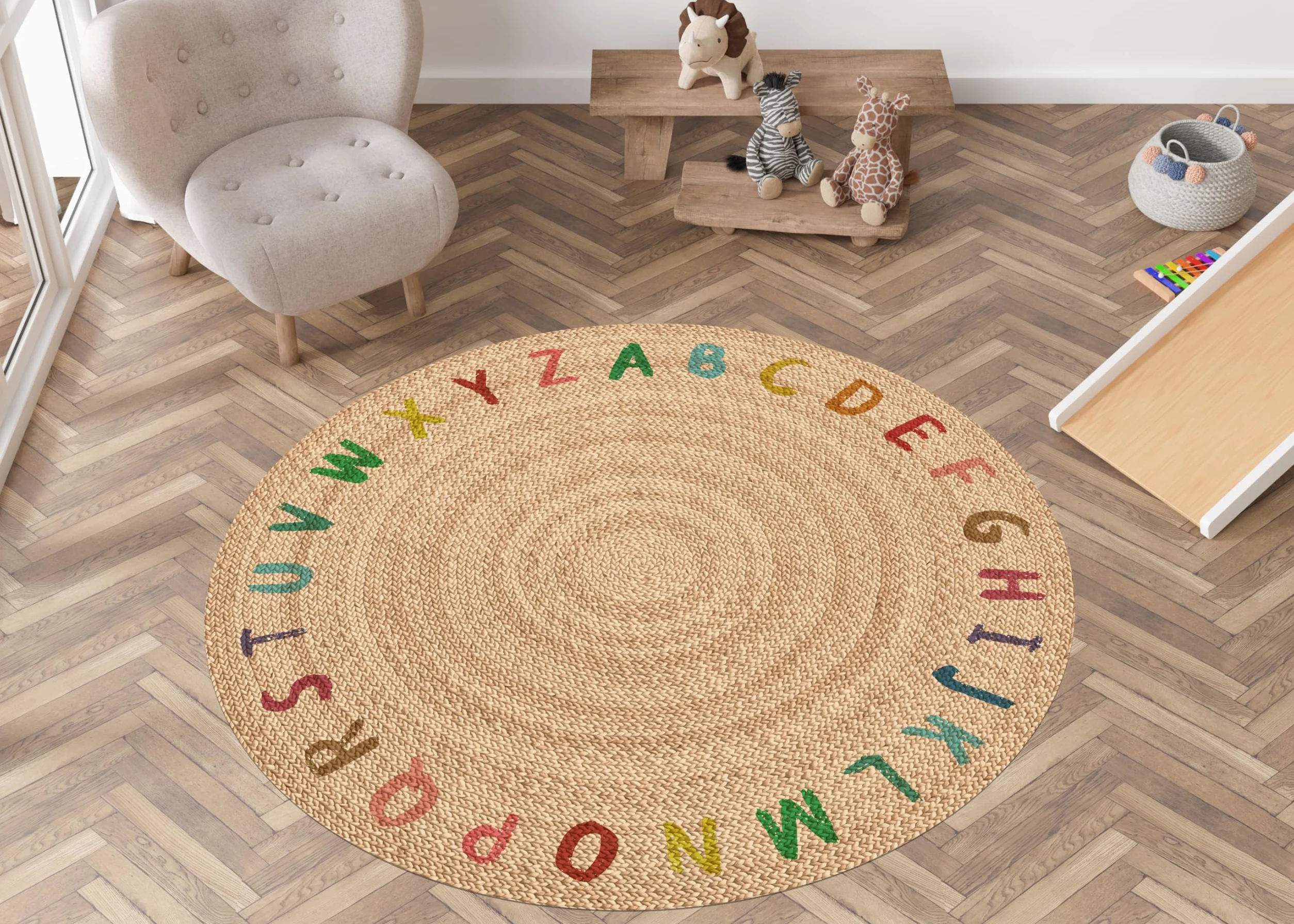 VINILIKO, Tappeto in vinile ABC Colori [Diam] 180 cm
