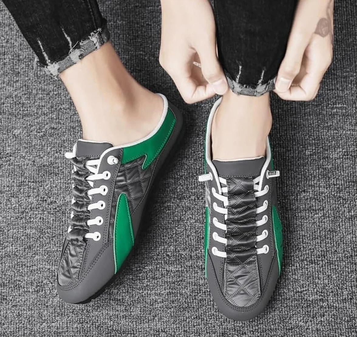 Scarpe da ginnastica da uomo senza schienale da uomo, scarpe sportive da uomo a metà trascinamento, scarpe da ginnastica casual da passeggio per escursioni all'aperto