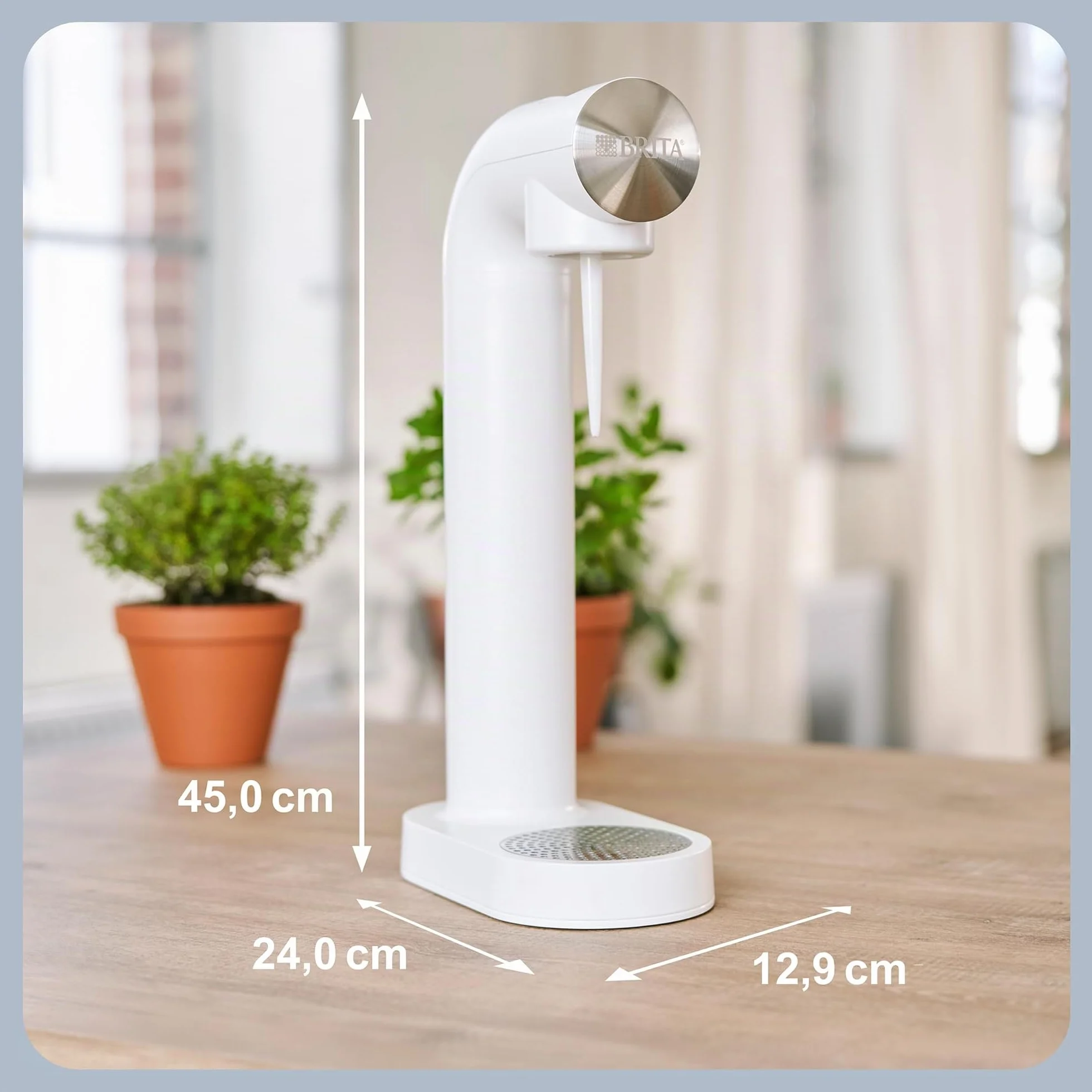 Brita sodaONE Gasatore Domestico Compatto Acqua Frizzante Bianco