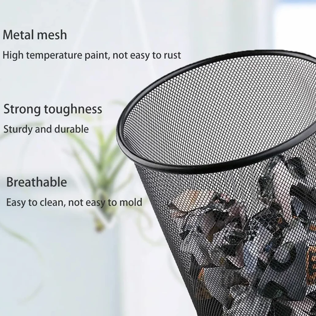 Cestino ufficio metallo 9 l nero
