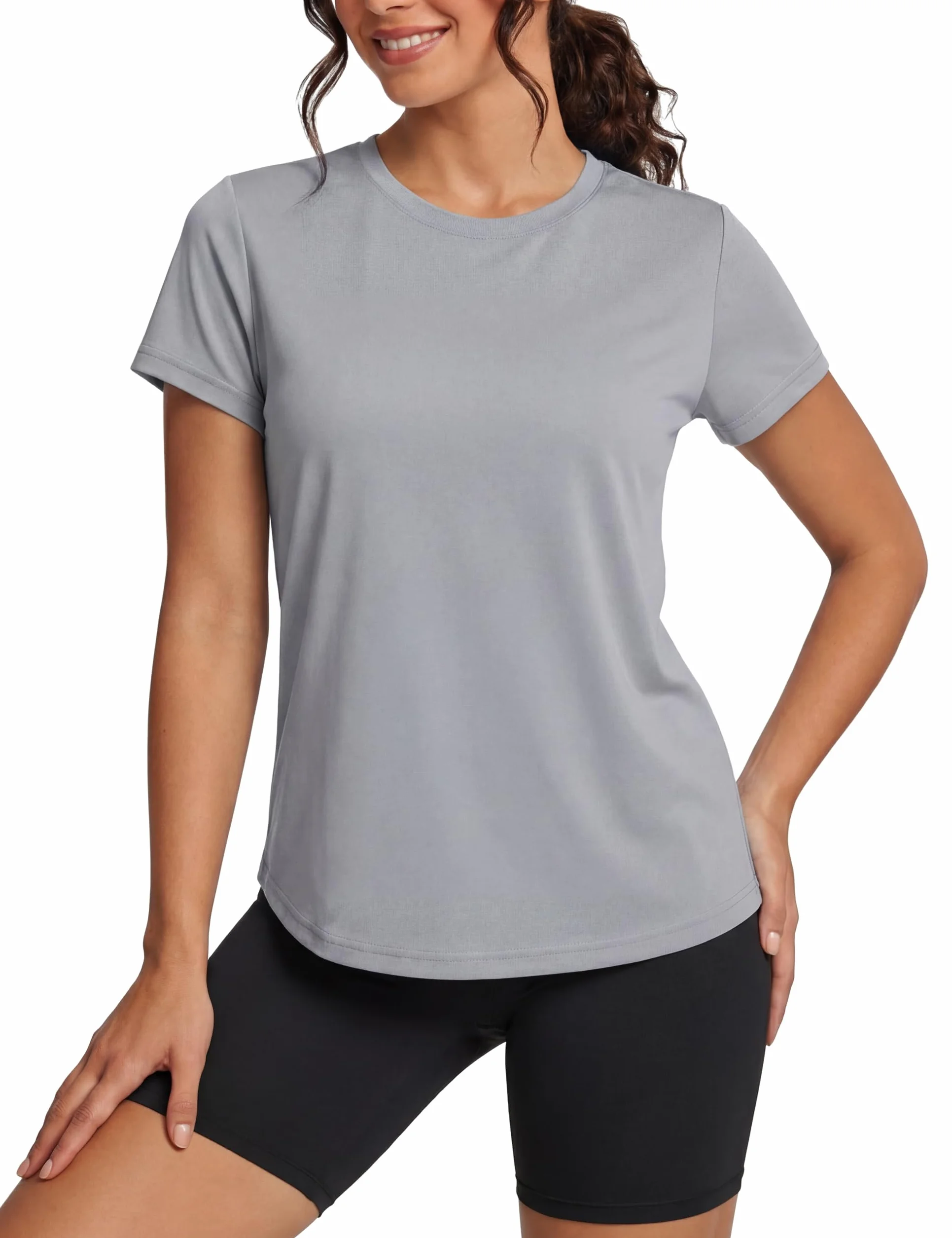 TACVASEN Magliette Donna UPF 50+ Maniche Corte Collo Rotondo Rapida Asciugatura UV