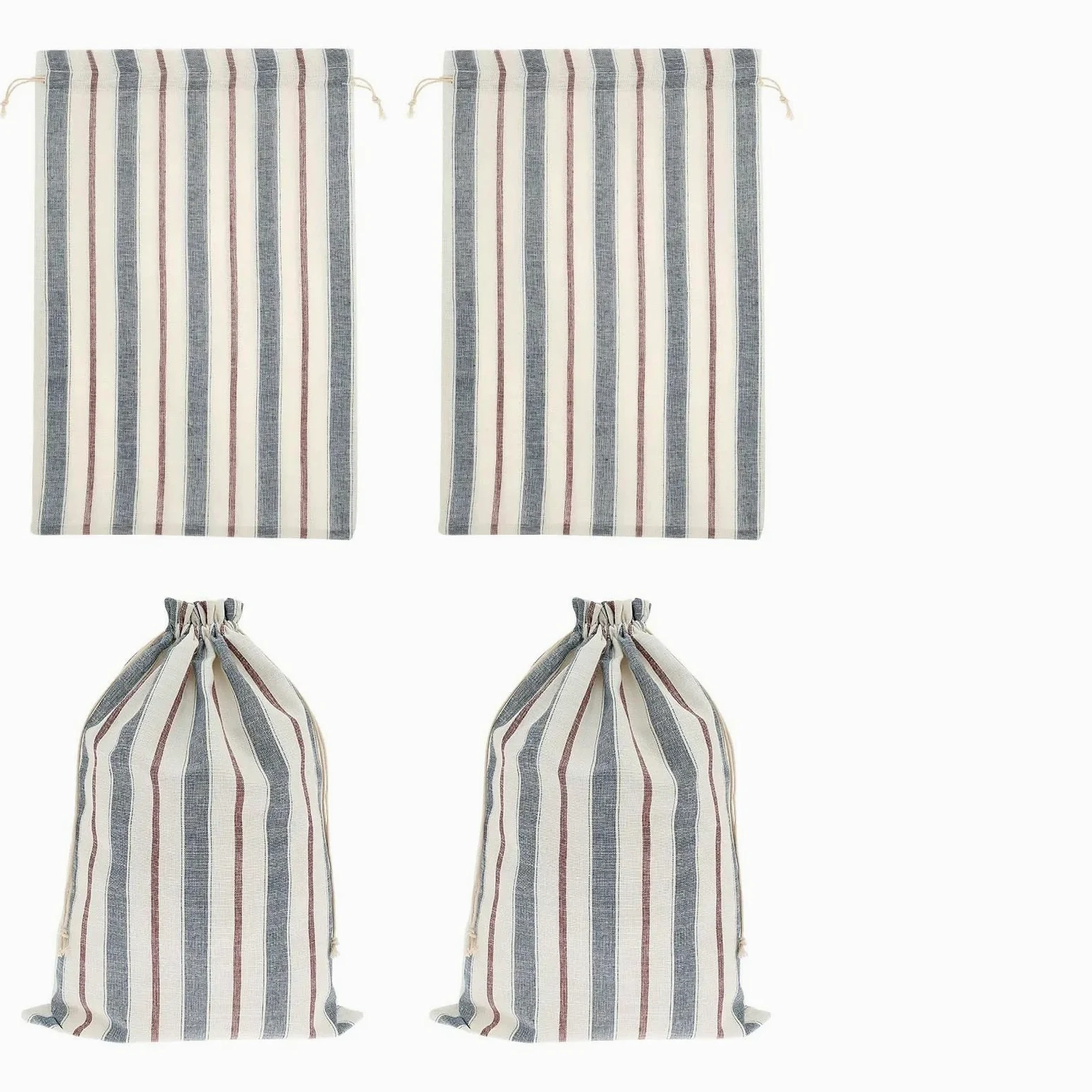 Sacchetti Per Pane In Lino Borsa for il pane in lino, 4 pezzi, riutilizzabile, con cordoncino, pasta madre non sbiancata