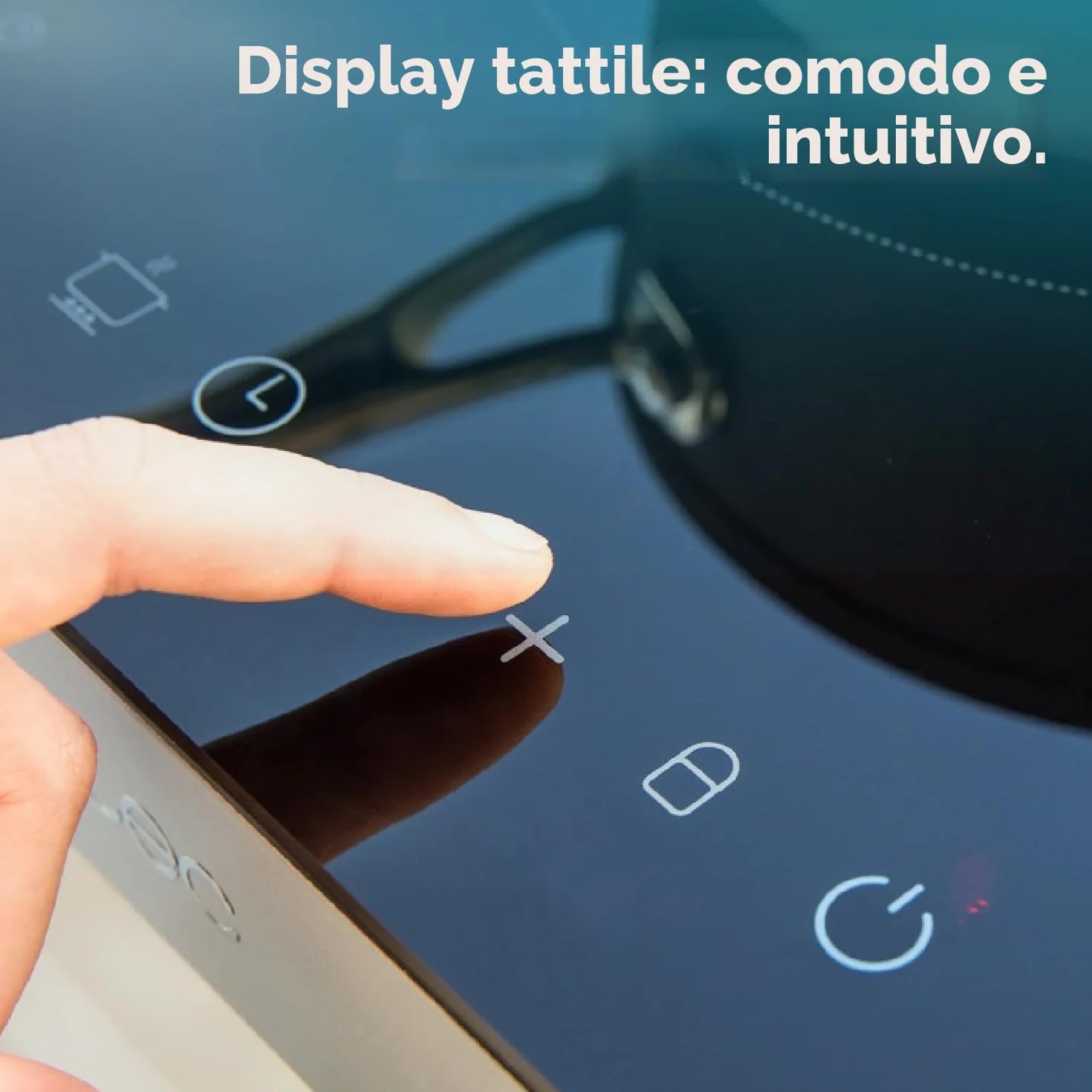 Cecotec Piastra a induzione portatile Full Magma Single 2000 W 10 livelli potenza controllo tattile