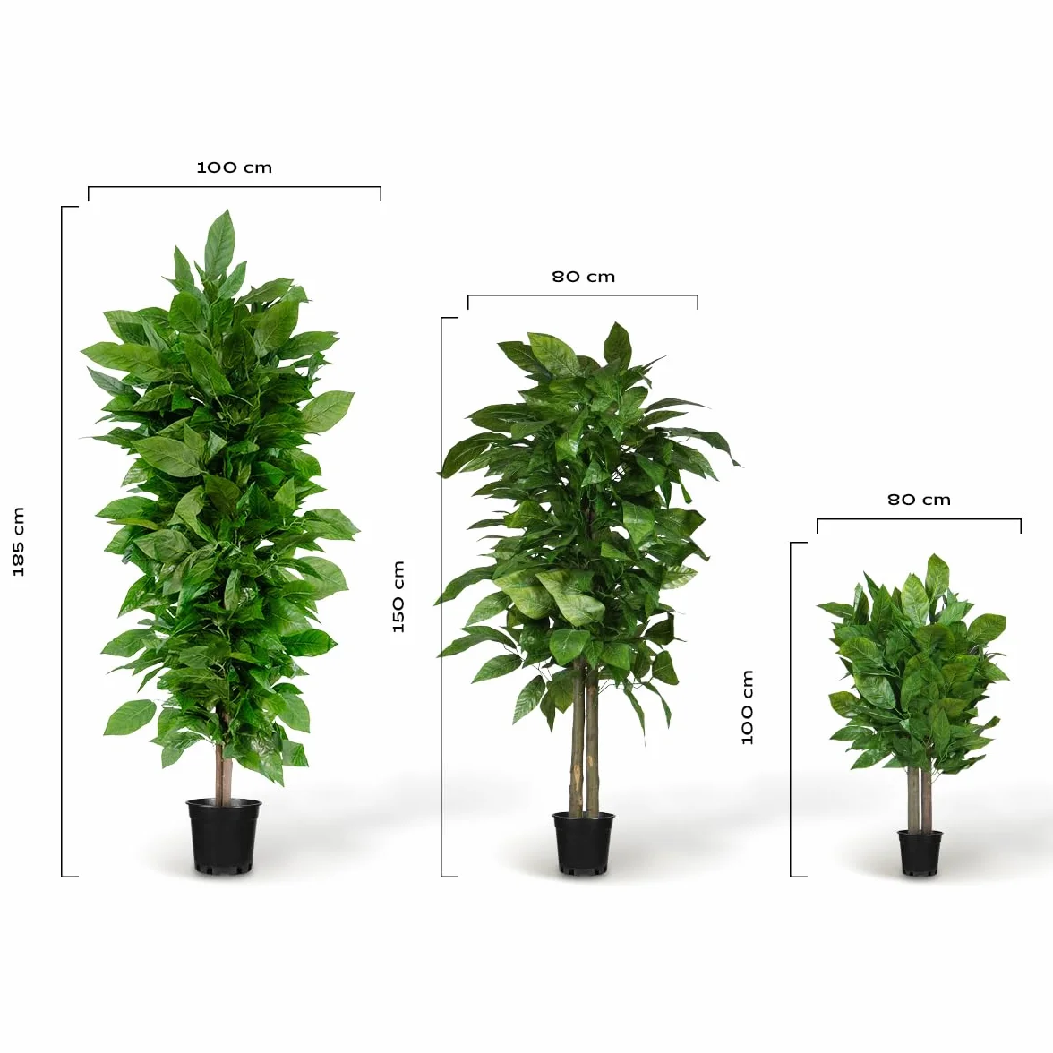 BLAINE Piante Finte da Interno Albero di Mango 150 cm Aspetto Iperrealistico per Decorazione Casa e Ufficio Senza Manutenzione