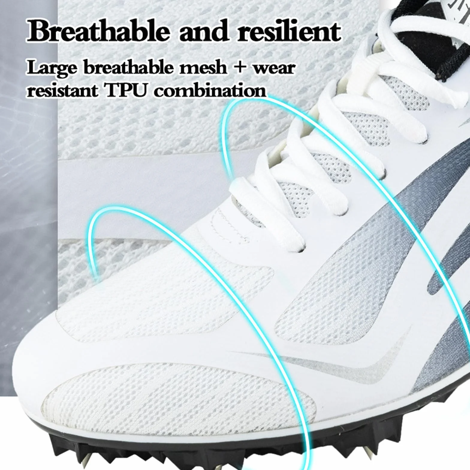 Scarpe Chiodate Atletica Leggera,Unisex Chiodate Scarpe,Scarpe per Atletica Leggero,Migliora La Stabilità del Piede,Morbido,per Adatto A Uomini,Donne E Figli