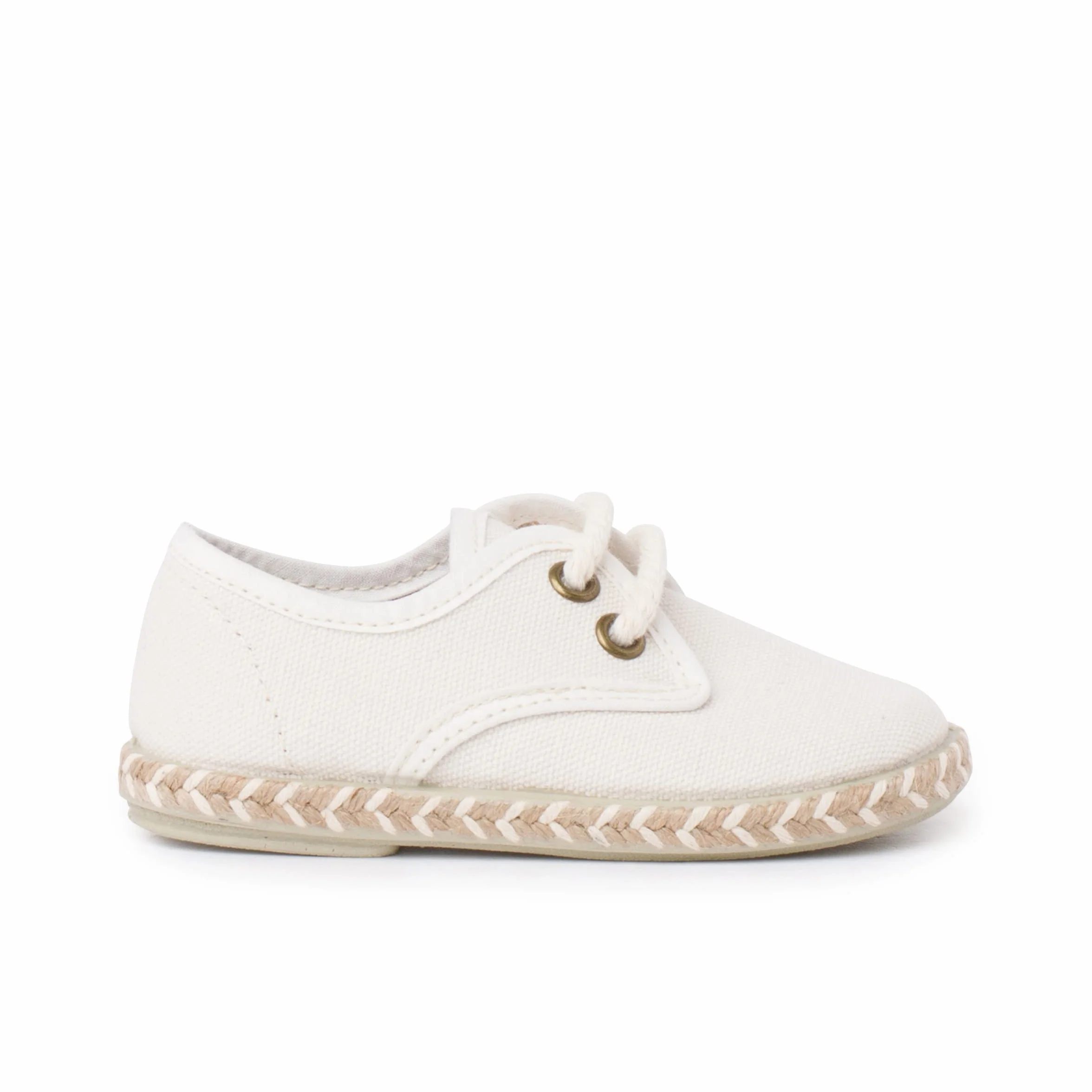 Pisamonas Blucher da Ragazzo in Tela con Suola in Iuta Bicolor