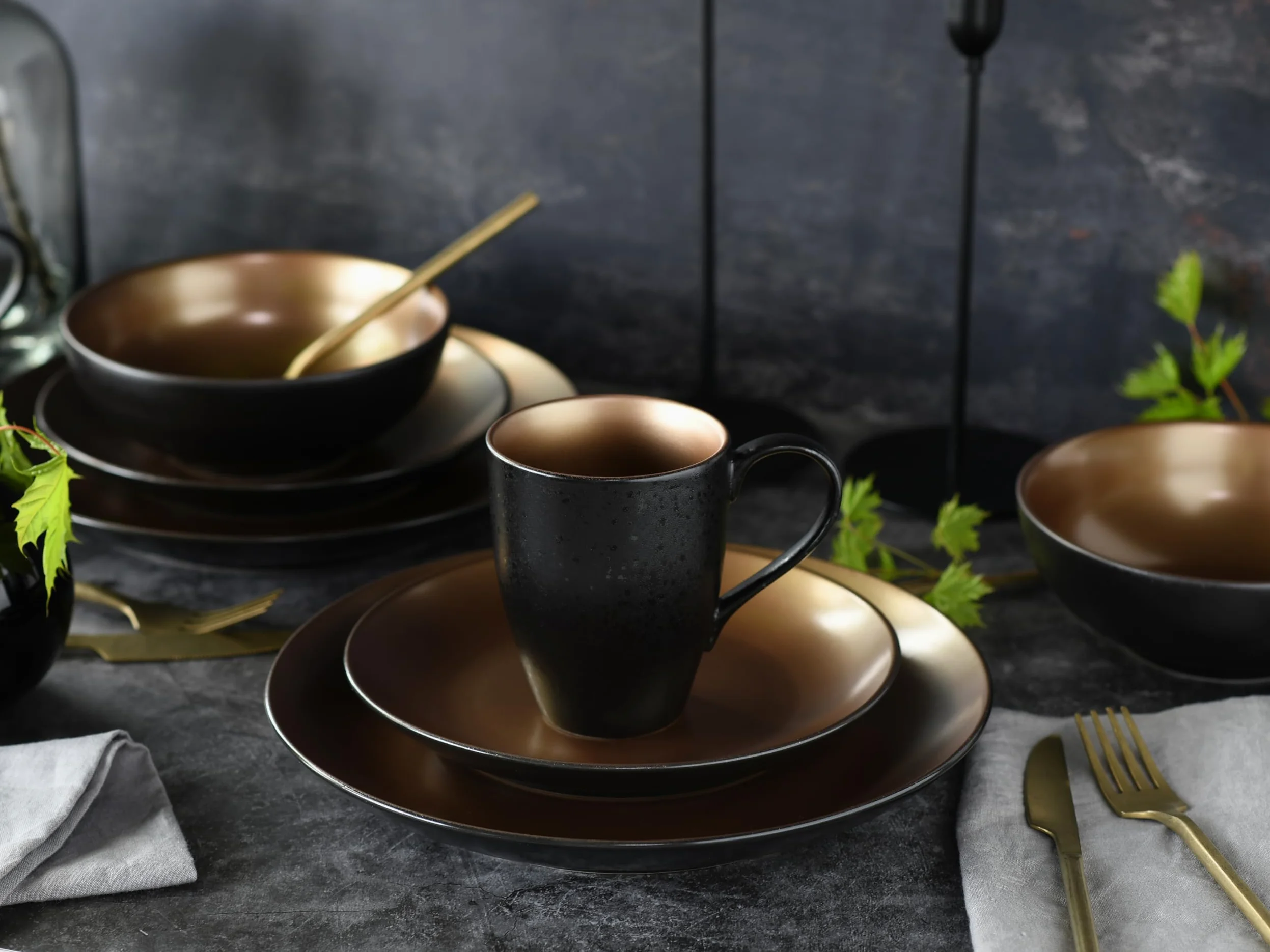 CreaTable, 23599, Serie GLAMOUR - Servizio da tavola, 8 pezzi