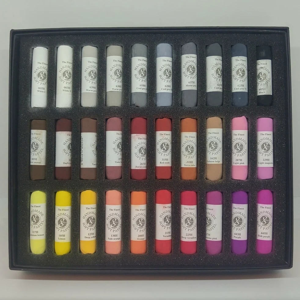 Mungyo MPHM-60P - Gallery Artists' Handmade Soft Pastels Portrait Shades, confezione da 60 pastelli di qualità artistica arrotolati a mano, consistenza morbida