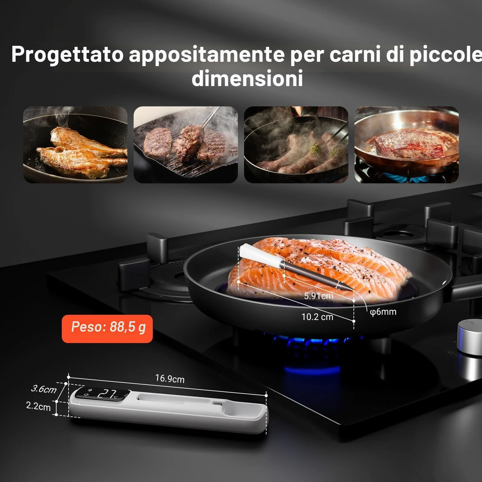 INKBIRD Termometro per Carne Wireless Bluetooth 5.4 305m IP67 Impermeabile