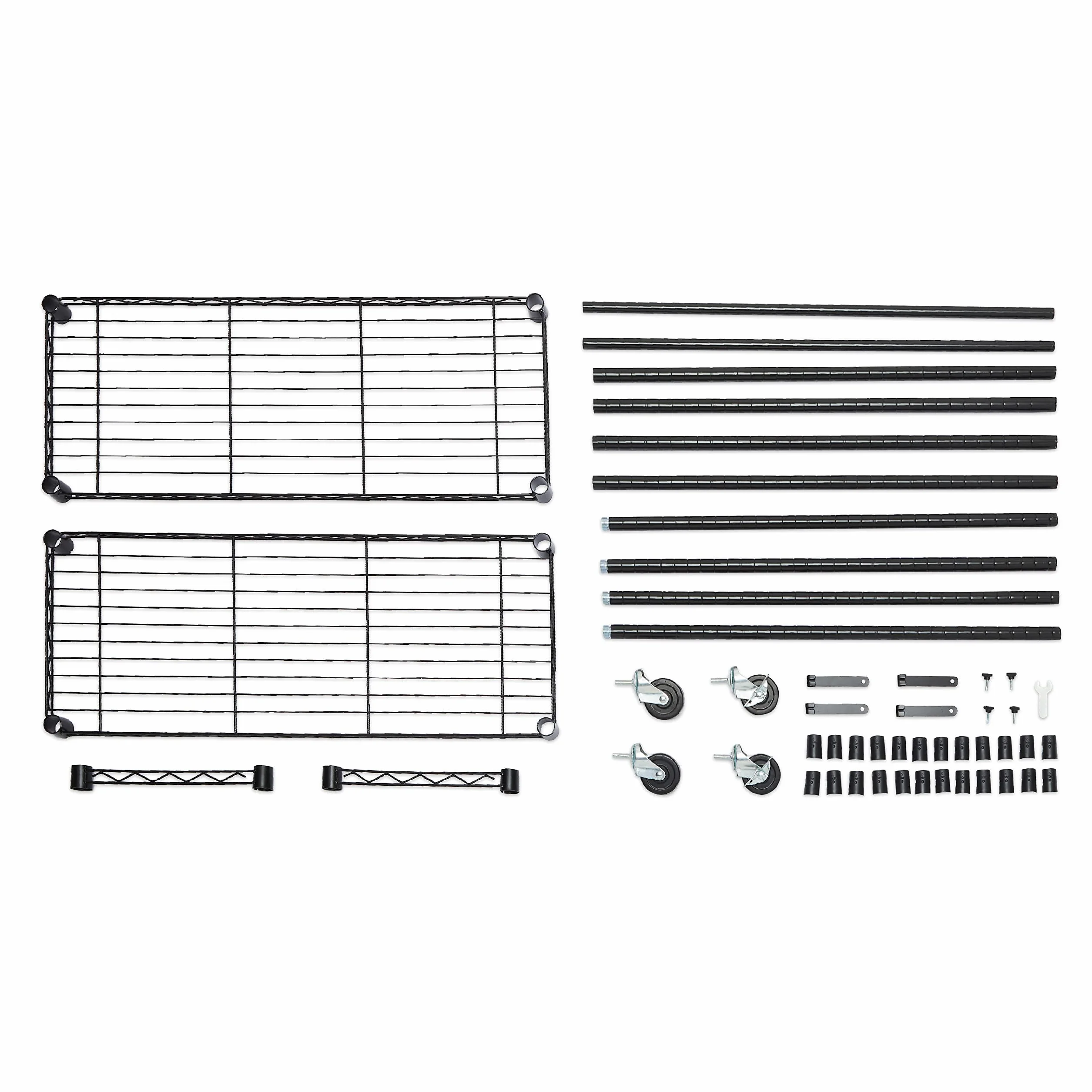 Amazon Basics Stand appendiabiti a doppia barra con rotelle Nero 91x35.5x183 cm