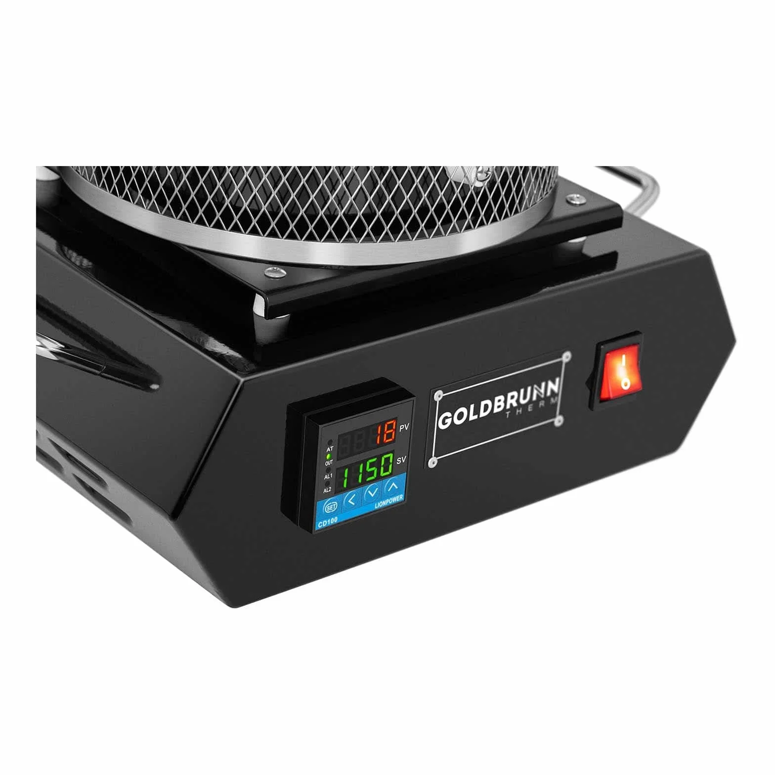 Schmelzofen Goldbrunn 3000 Forno Fusore Metalli Macchina per Fusione (3 kg, Capacità 294,00 cm³, Potenza di Riscaldamento 1900 W, 230 V, Crogiolo pura Grafite)