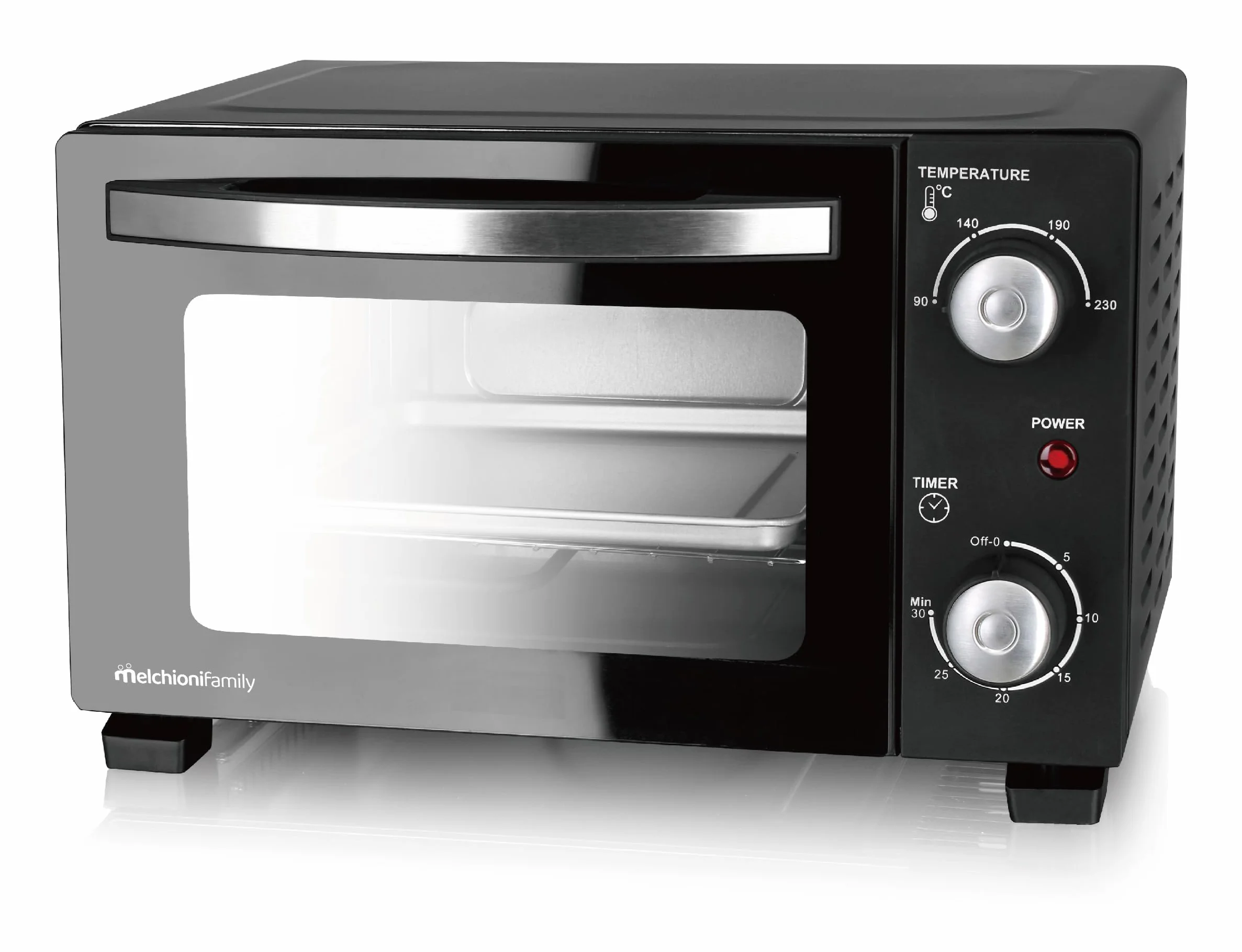 Melchioni Family Forno Elettrico 11 Litri 230°C Timer 30 Minuti Nero Ricondizionato
