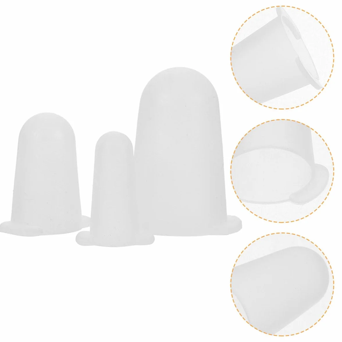TOYANDONA 6 Pezzi Coperture Protettive in Silicone per Punte da Torta, Flessibili e Resistenti, Adatte alla Maggior Parte delle Punte per Decorare Torte in Bianco