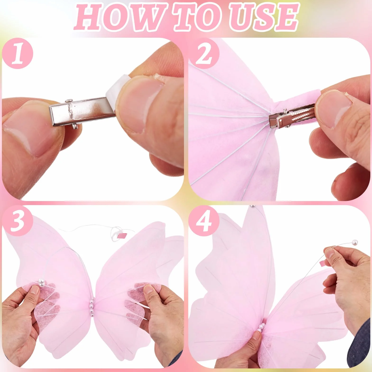 SUNBEAUTY farfalle 3D grandi decorazioni in carta rosa per feste compleanno bambini decorazione da tavolo