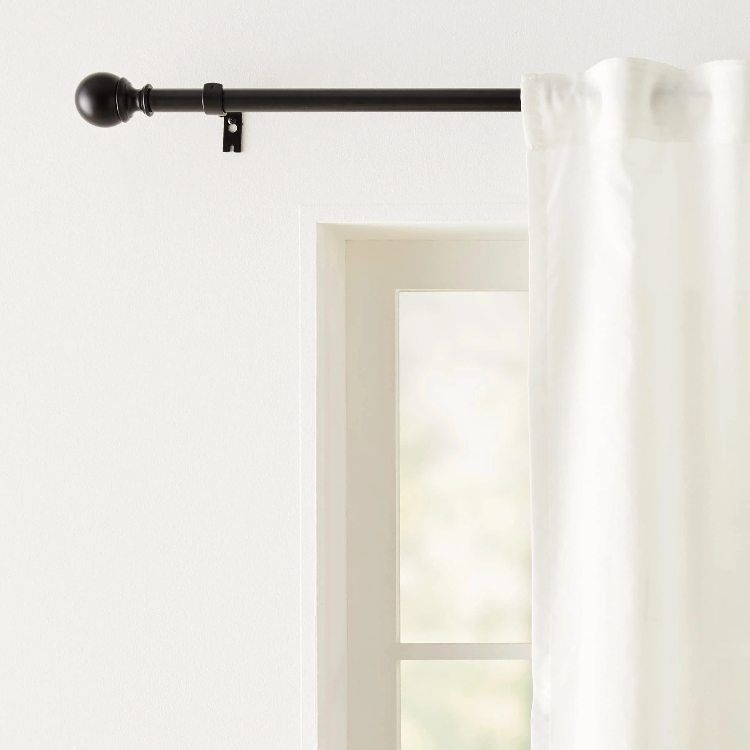 Amazon Basics Bastone per tenda estensibile diametro 19 mm da 91 a 183 cm nero