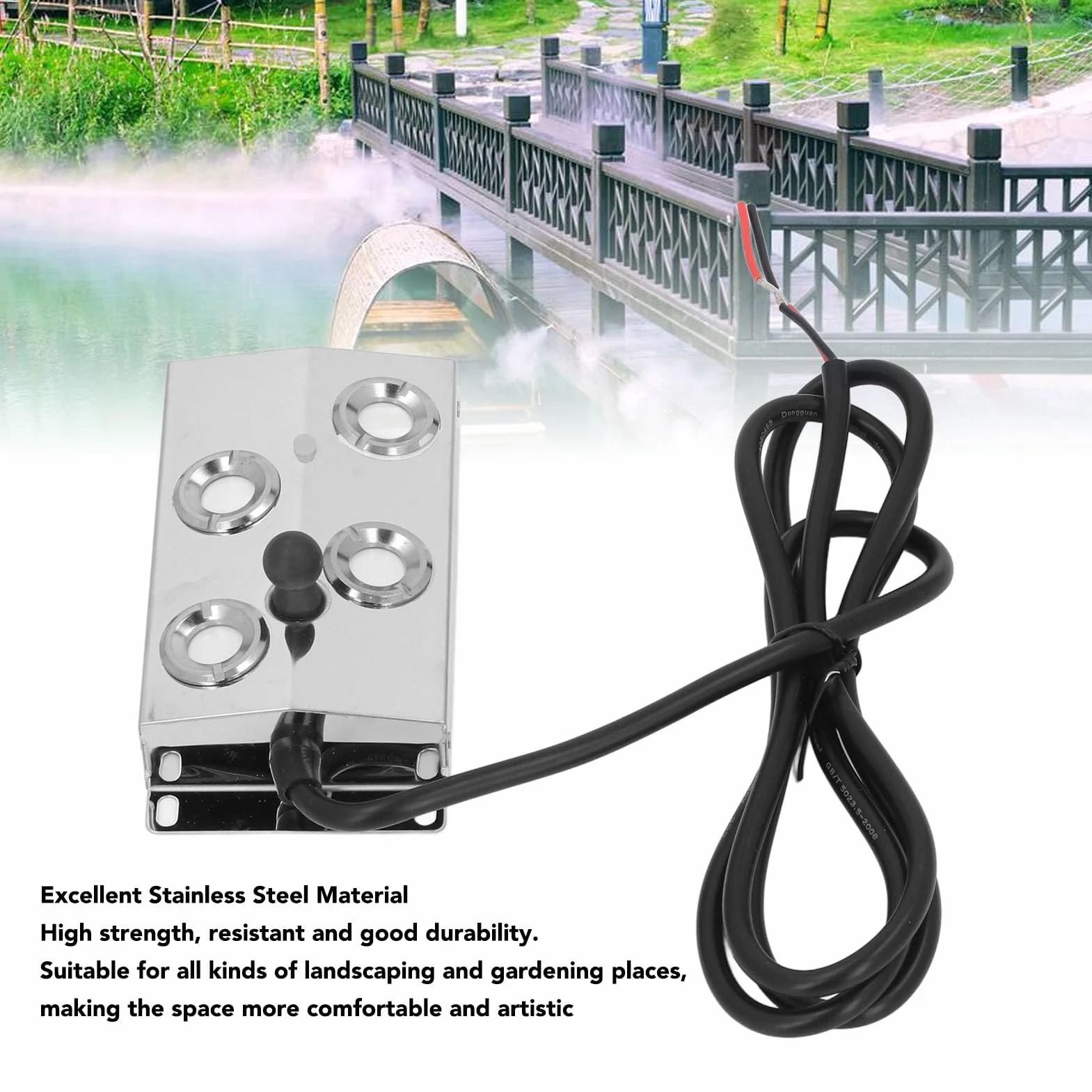 Jectse Maker di Nebbia Ad Ultrasuoni 4 Teste Fogger IP67 4,5 Litri/h