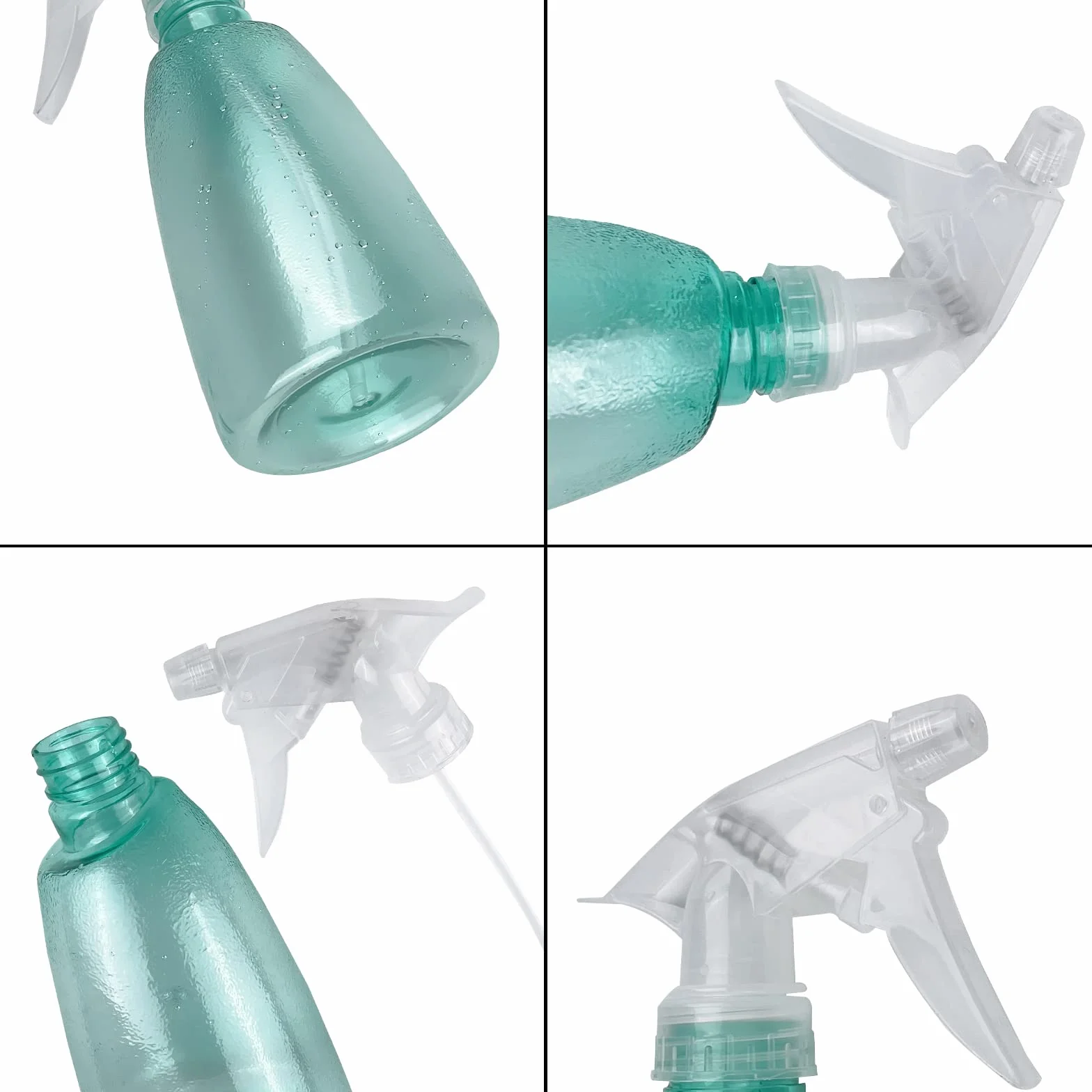 Gvolatee 3 Pezzi Spruzzino Nebulizzatore 500 ml, Riempibile Spray Bottle, Trasparente Plastica Grilletto Spruzzatore, Vaporizzatore Acqua, Spruzzini Vuoti per Piante, Giardino, Capelli, Pulizia
