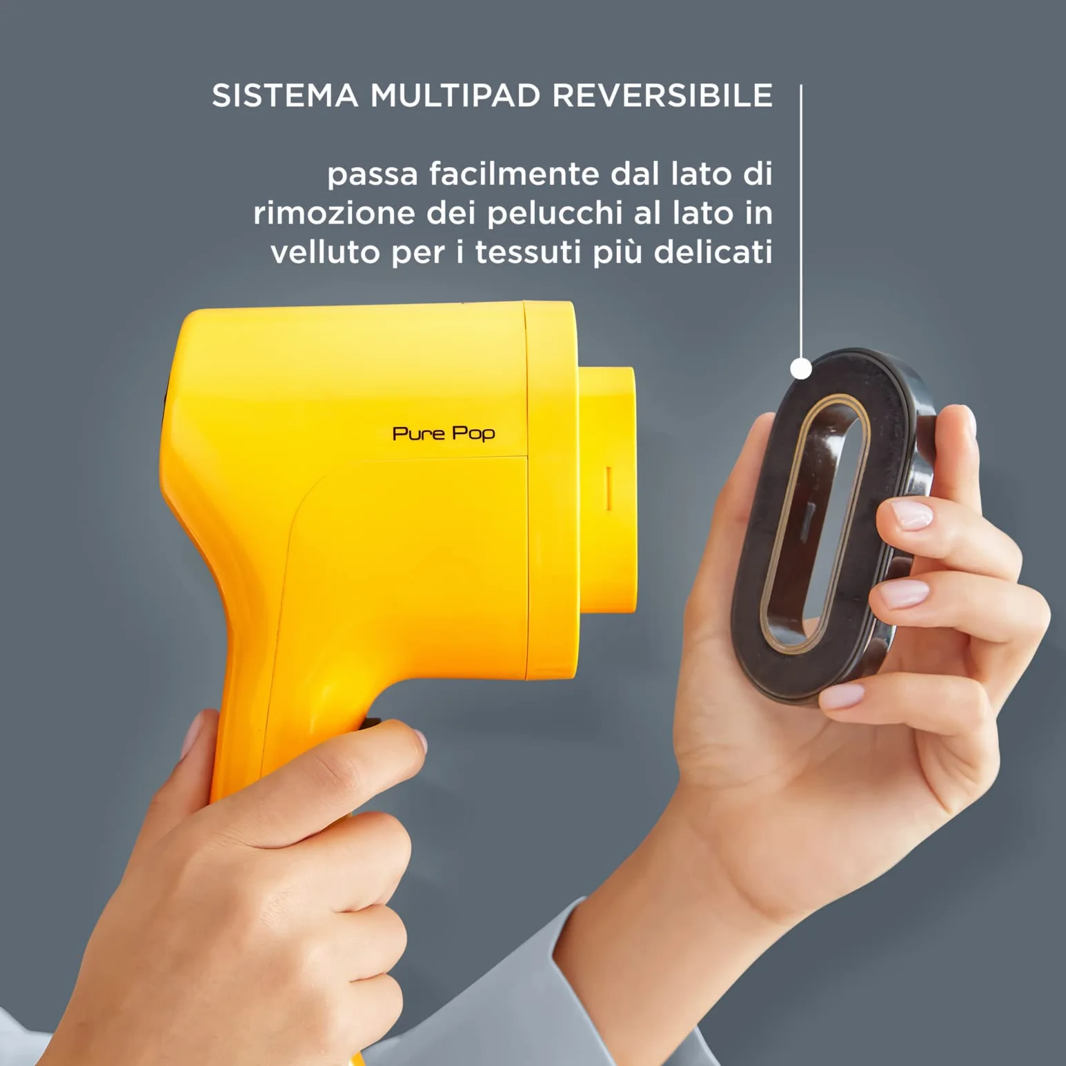 Rowenta Pure Pop Ferro da Stiro Verticale Portatile a Vapore 1300W Giallo DR2026