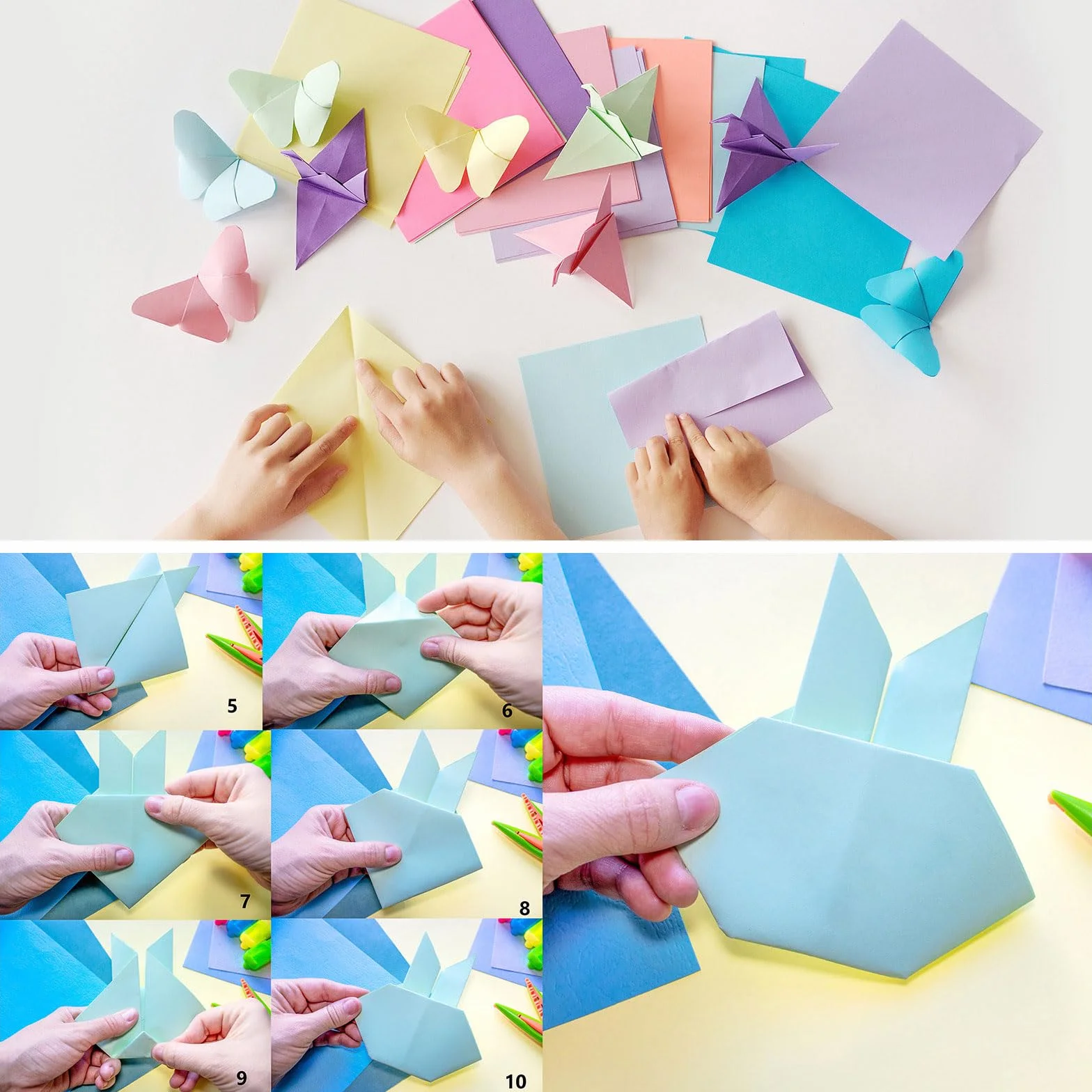 QUARKZMAN Carta Origami Doppio Lato 15x15cm 6x6 Pollici Foglio Quadrato
