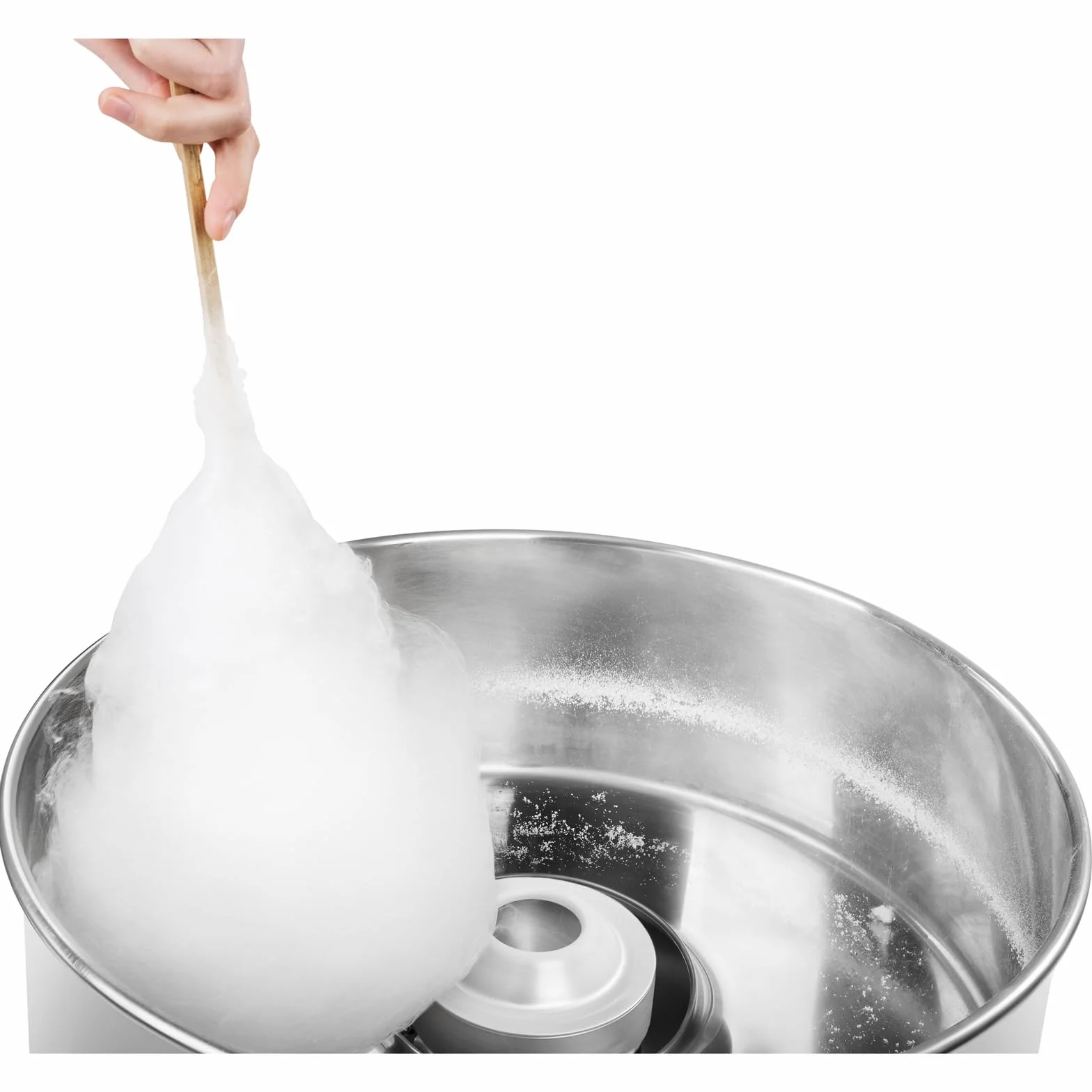 Royal Catering Macchina per zucchero in cotone con carrello, controllo termostato e rotazione, 1200 W, colore rosa, 52 cm