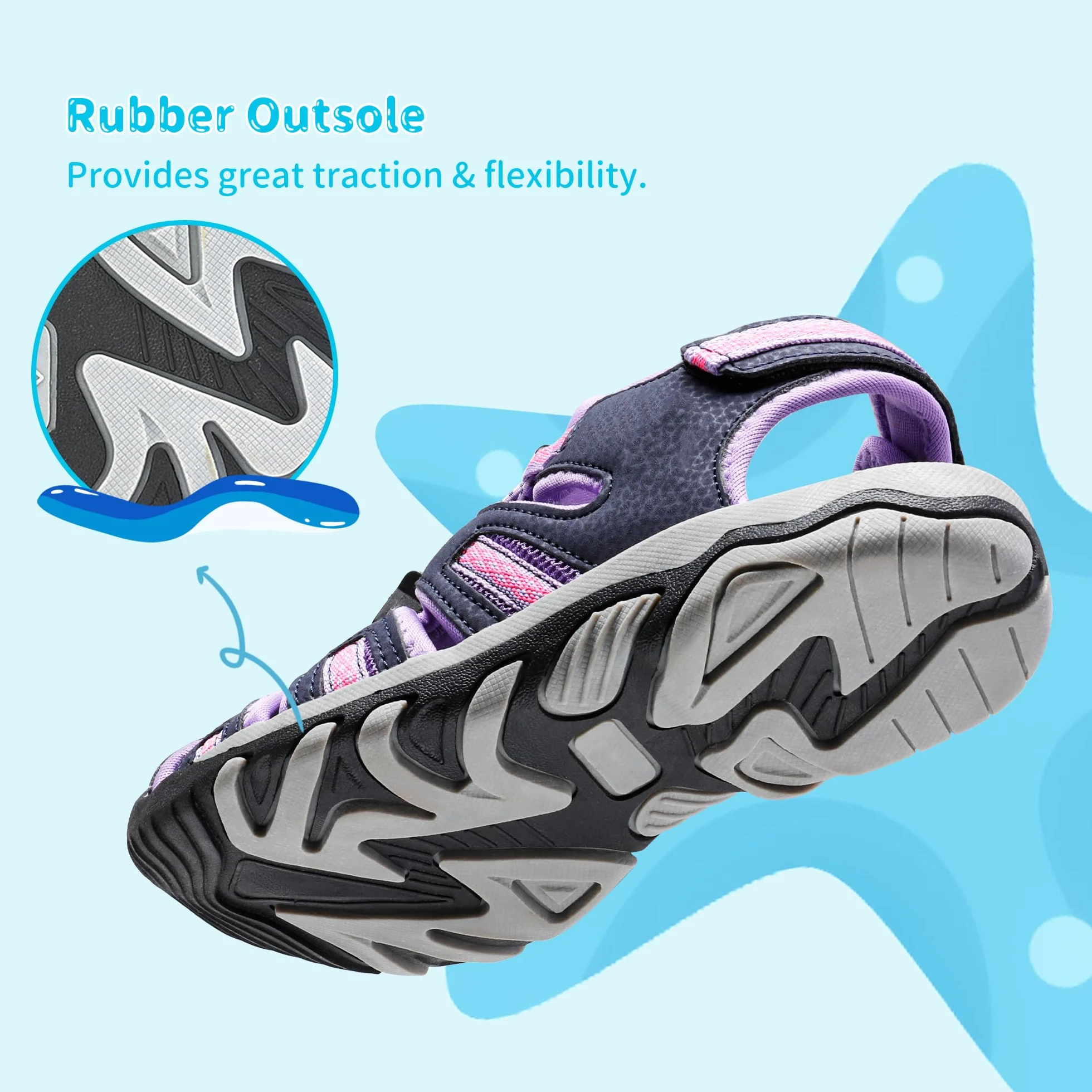 DREAM PAIRS Sandali sportivi estivi per bambini atletici all'aperto