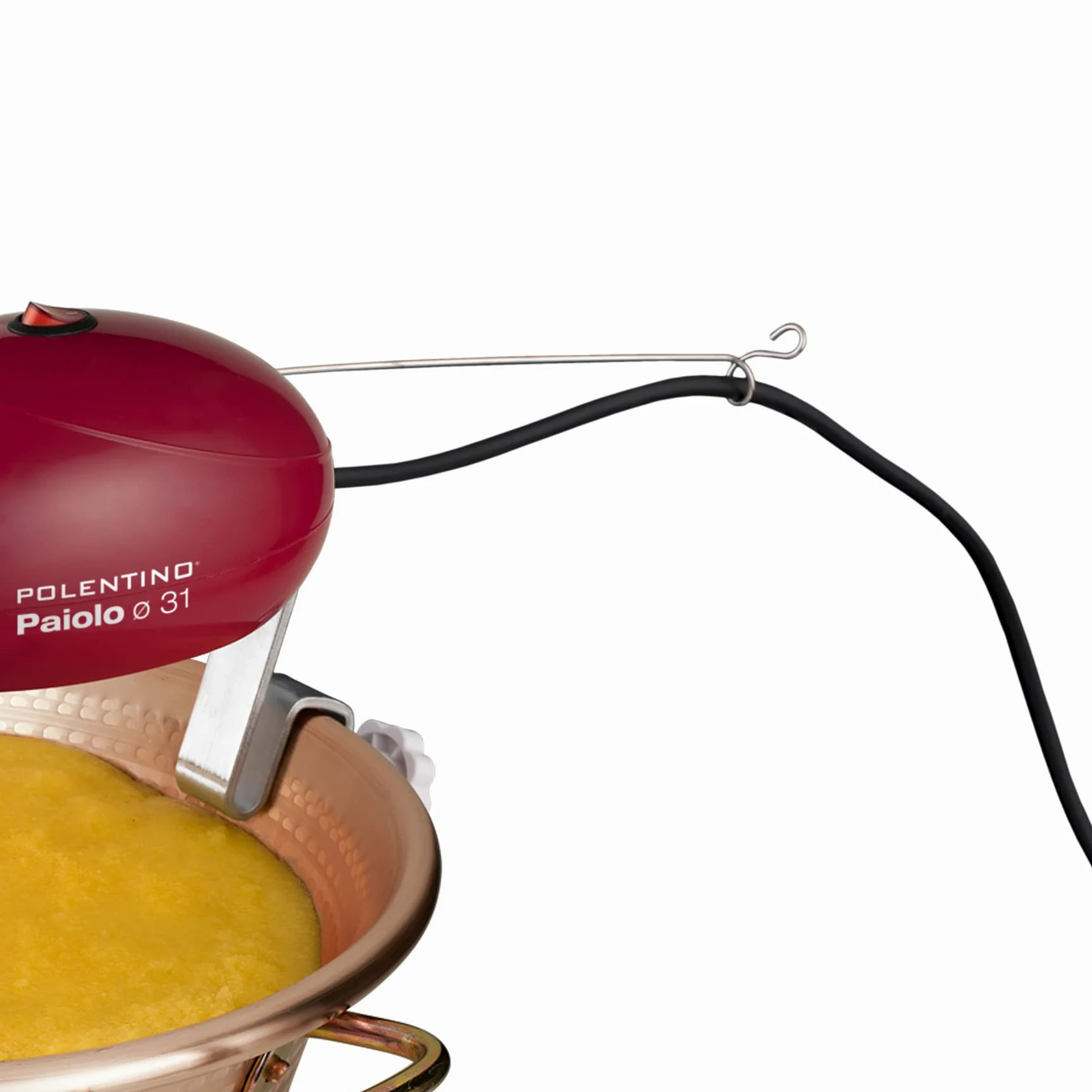 MACOM, Paiolo Polentino con miscelatore elettrico, Rame, Diametro 31 cm, 6.5 L di capacità, Just Kitchen 851