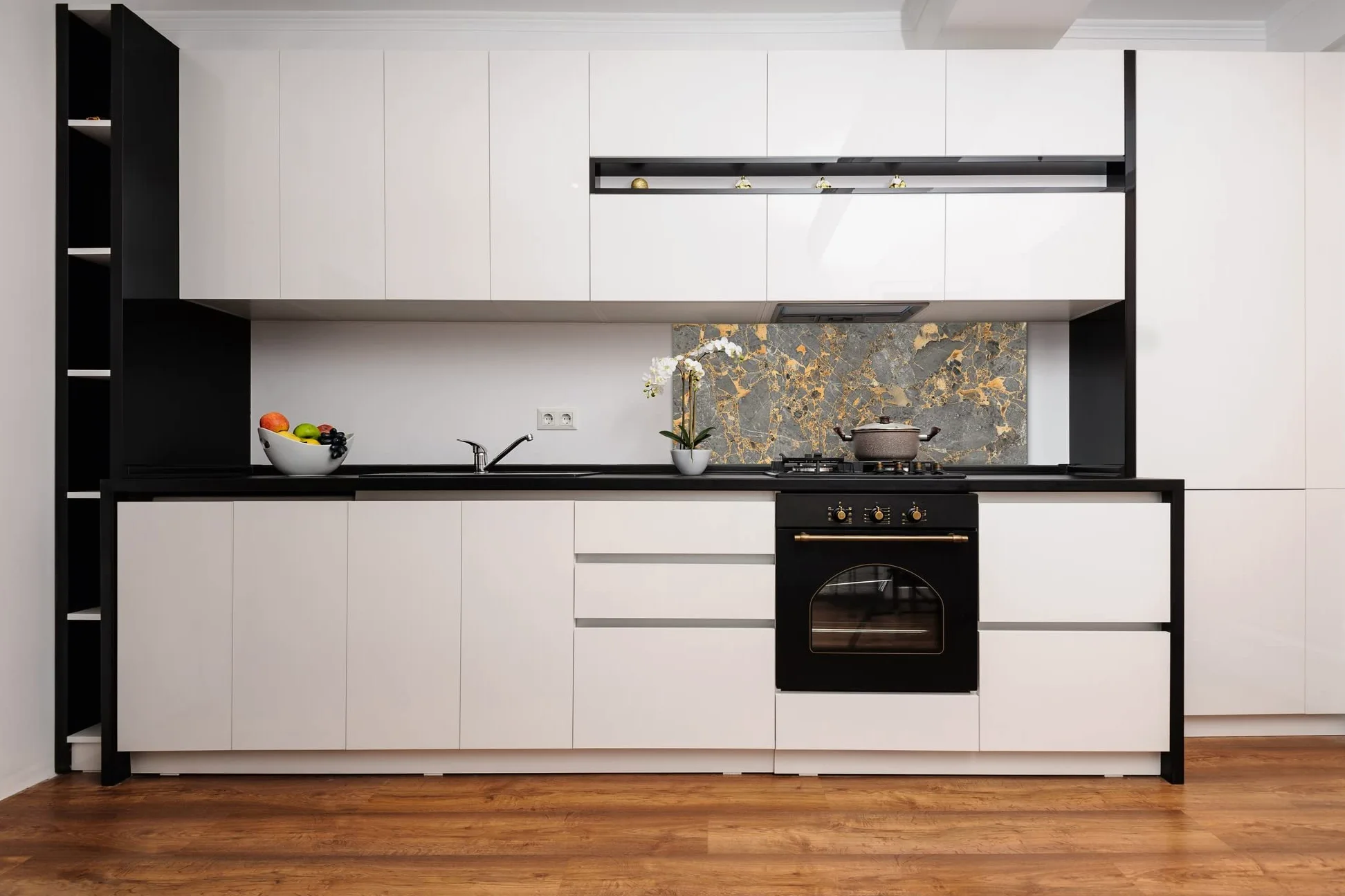 Concept Crystal Pannello Cucina Moderno in Vetro - Schienale per pareti di Grande Formato BBS17: Marmi 2 Serie