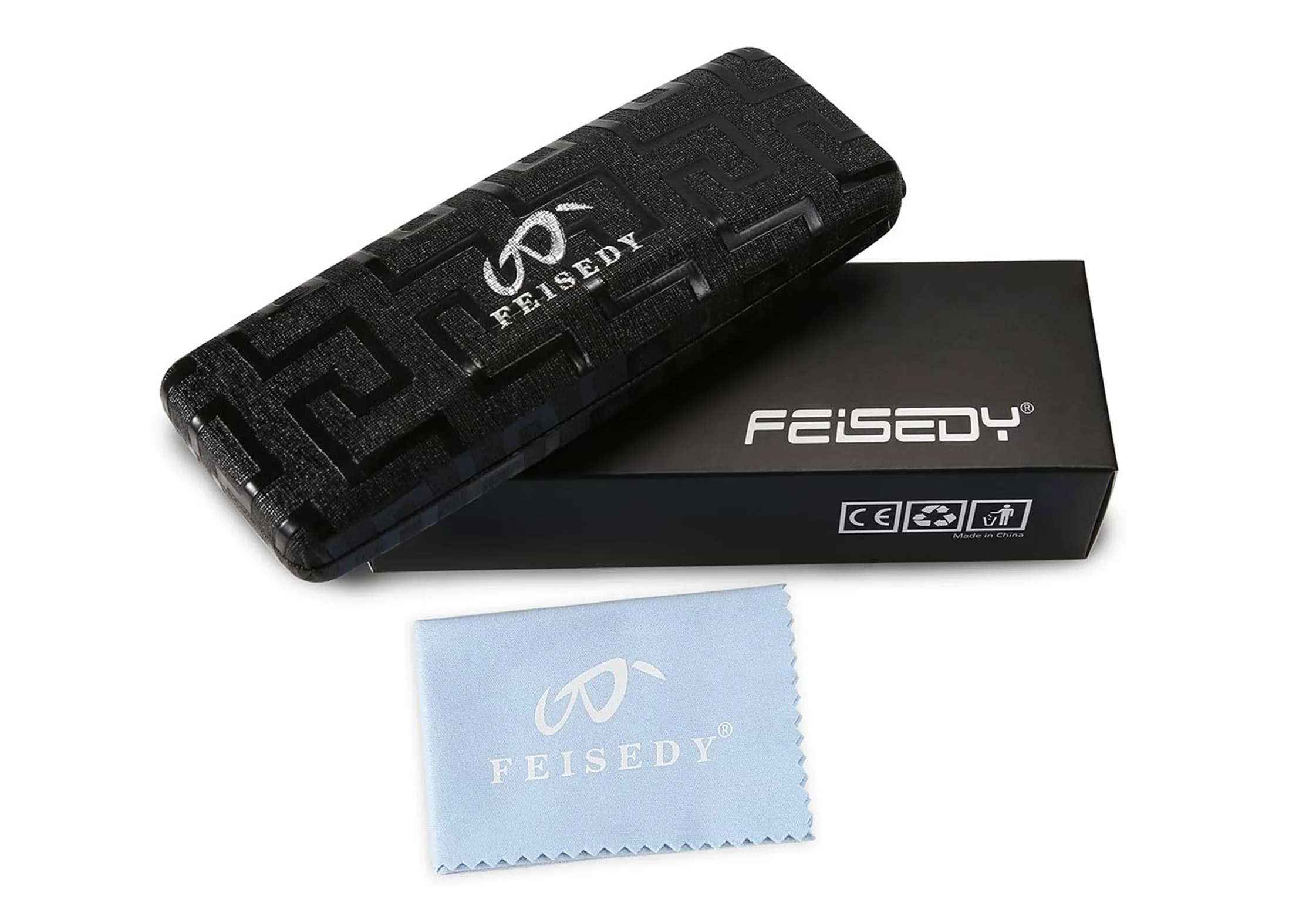 FEISEDY Montatura Occhiali da Vista Donna Uomo Lenti Trasparenti Quadrati Spessa Neutri