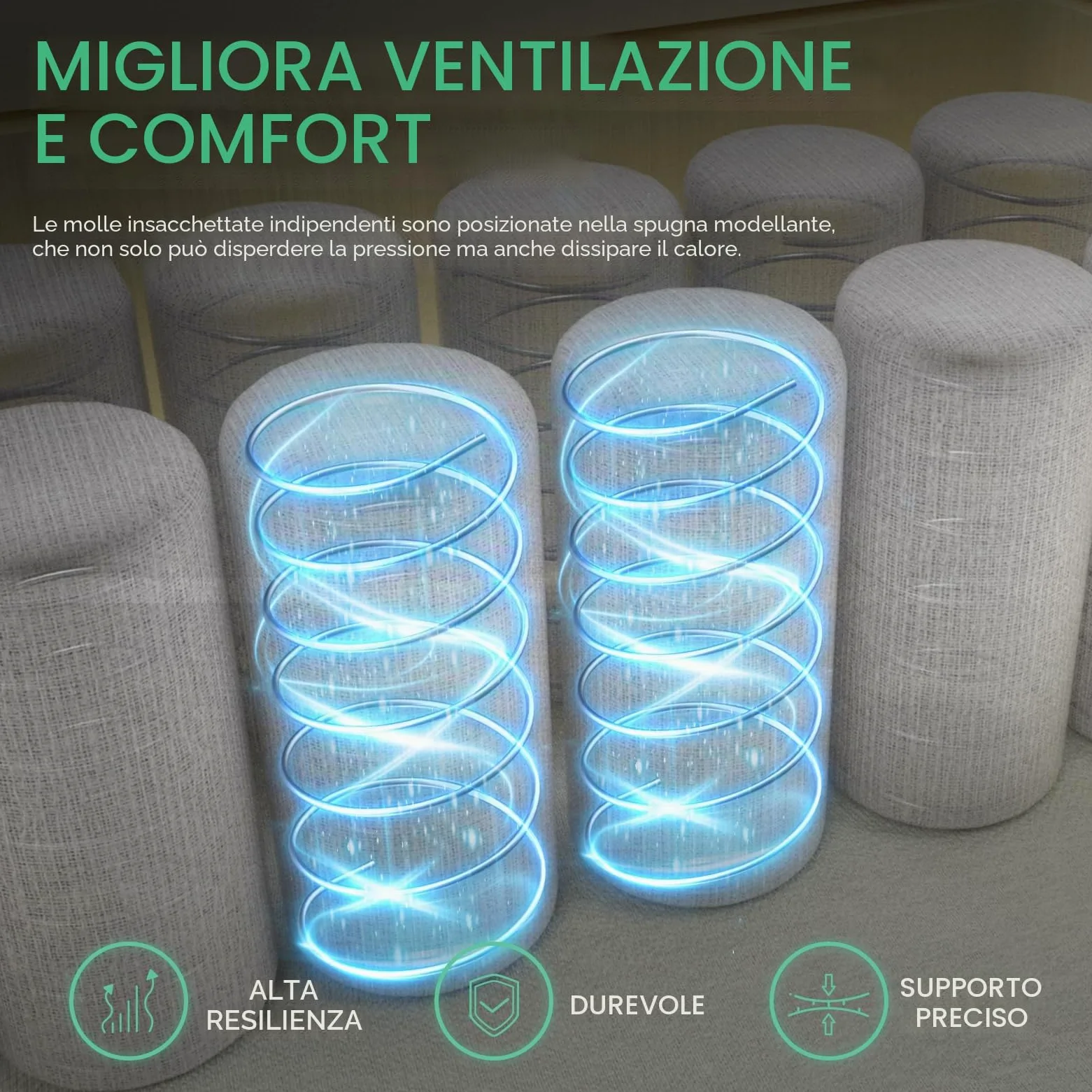 Dowinx Sedia gaming ergonomica per ufficio con massaggio e calore, cuscino a molle traspirante come nel divano, regolabile in PC con poggiapiedi