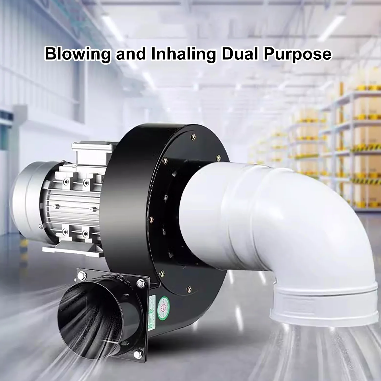 Soffiatore Centrifugo, Soffiatore a Bassa Rumorosità Soffiatore Industriale, Doppio Scopo di Aspirazione e Soffiaggio, Adatto per la Combustione di Caldaie, Ventilazione di Fabbrica(270*190*2