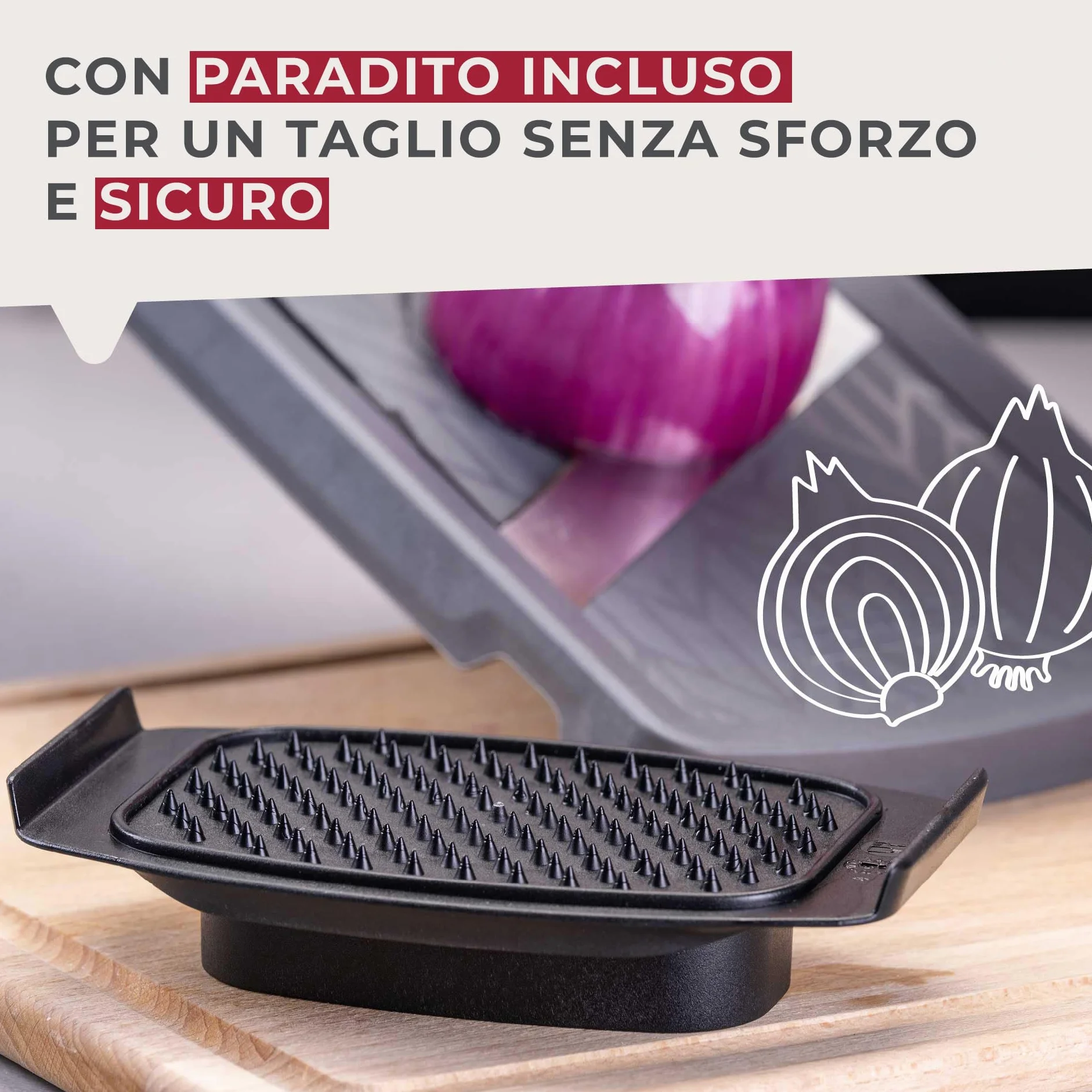 Fackelmann Mandolina affettaverdure regolabile lama acciaio inox 4 livelli taglio