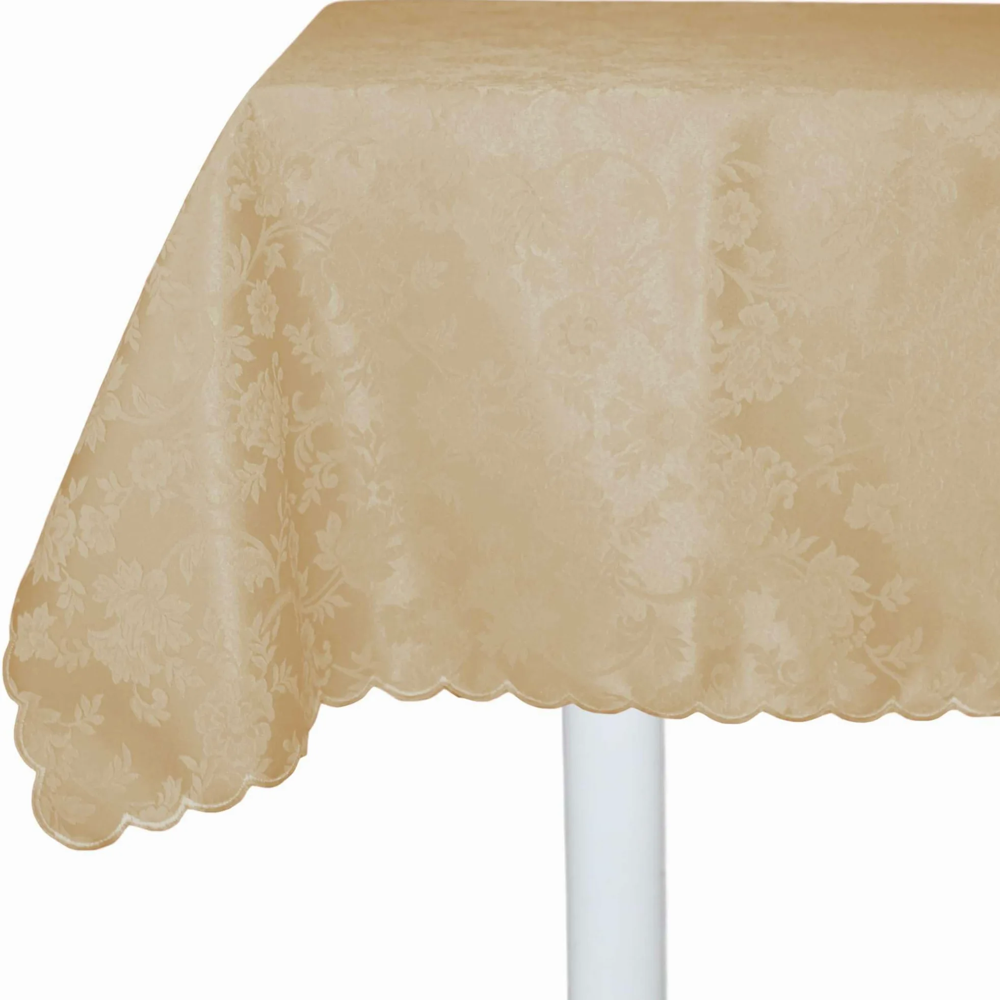 RICAMI FIORENTINI BALDI tovaglia Quadrata cm 160x160 Tessuto antimacchia No Stiro rifinitura a smerlo. Molto Resistente. Prodotto Artigianale Toscano. Crema 03