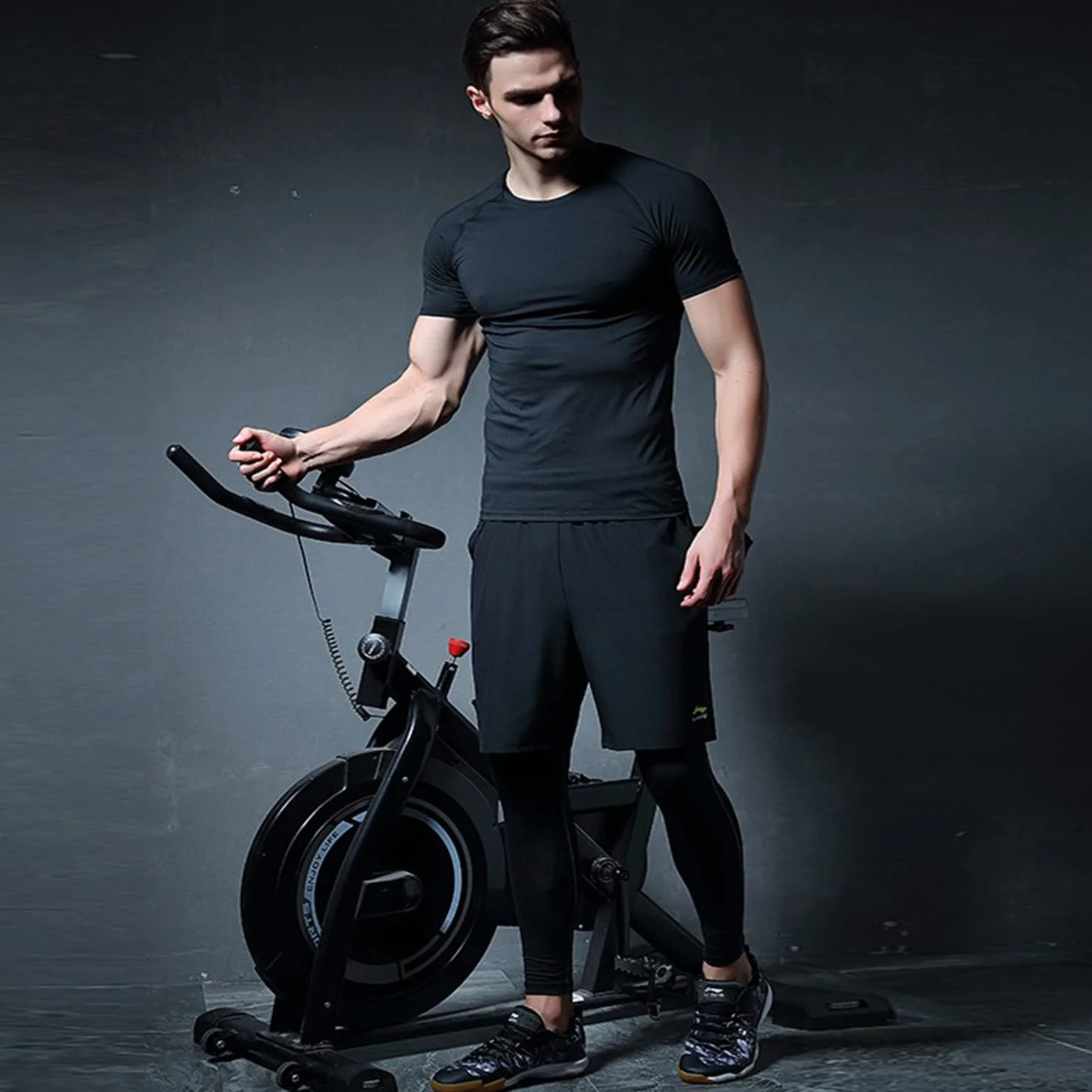 Maglietta Uomo Manica Corta Asciugatura Rapida Fitness T-Shirt Sport Corsa Palestra