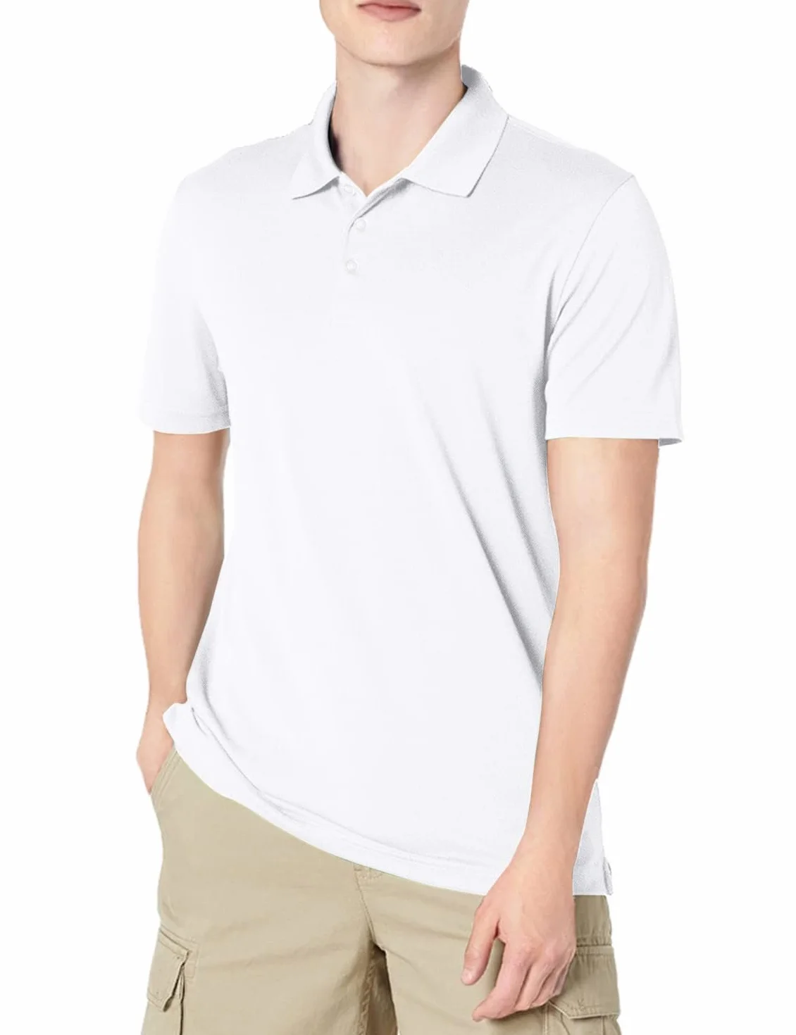 Amazon Essentials Uomo Polo da Golf Maniche Corte Slim Fit Asciugatura Rapida