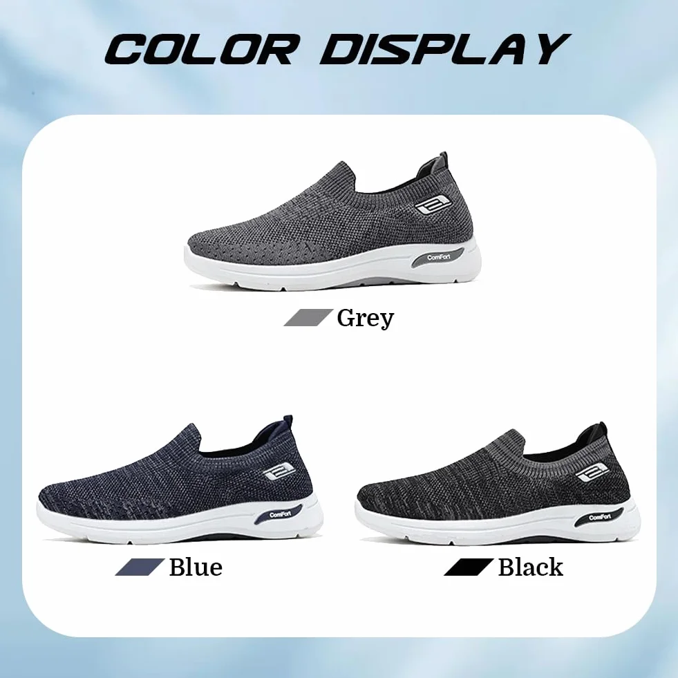 Scarpe Casual Leggere da Uomo Slip on Walking Trainers