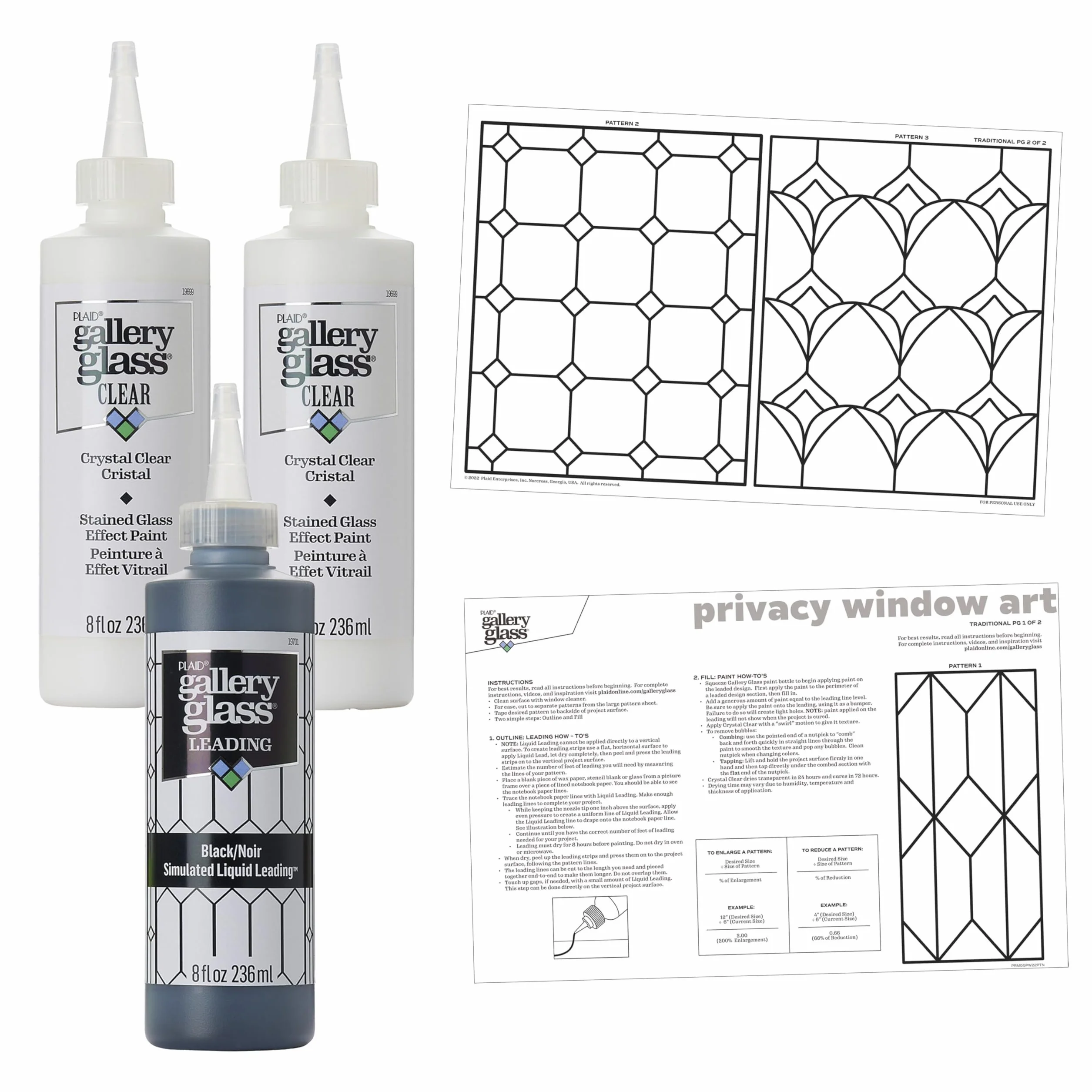 Gallery Glass Kit GG 4 Pezzi Finestra per la Privacy