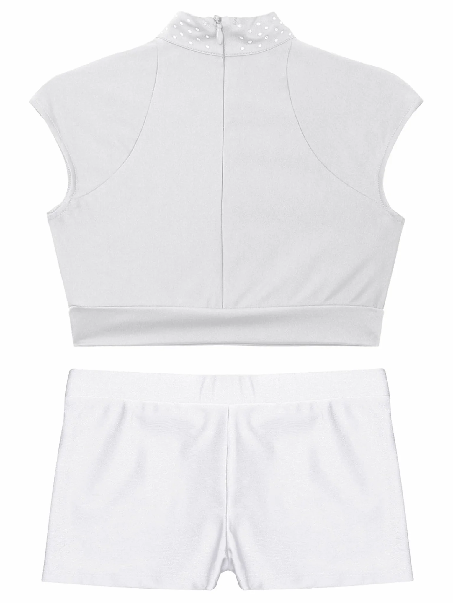 Yhong Abito Sportivo Ginnastica Bambine Crop Top Corto Pantaloni Sportivi Completo Yoga Palestra