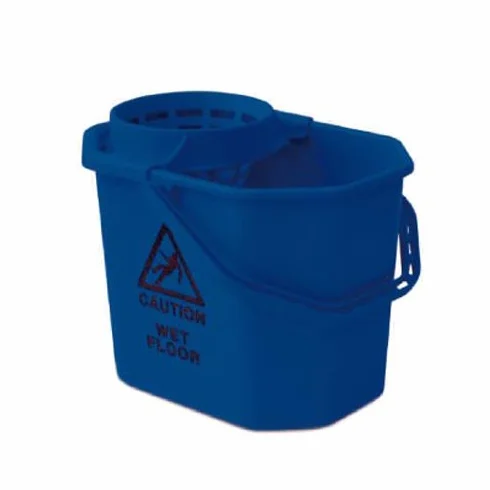 Secchio + Strizzatore Mop, Plastica, Blu