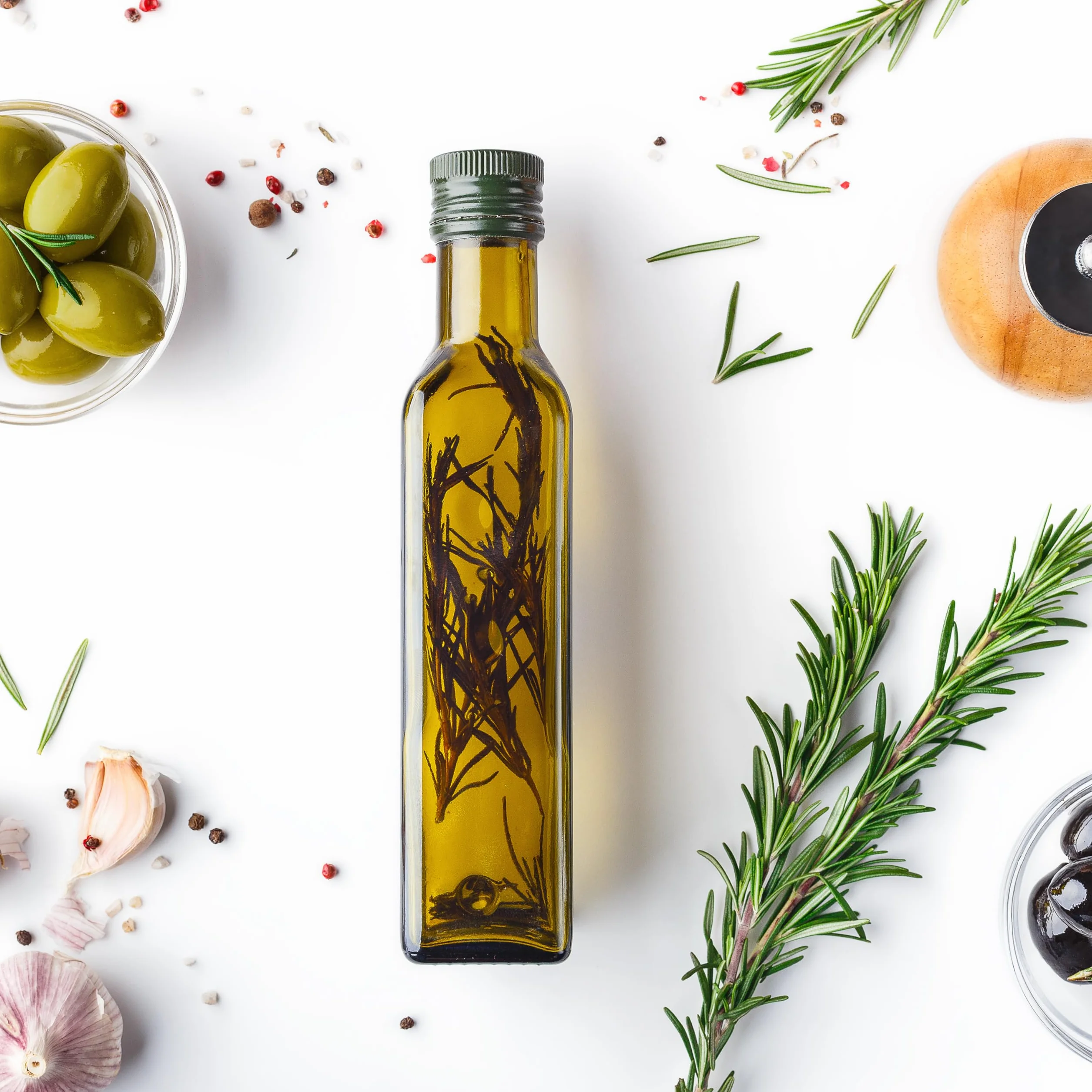 Set 6 Bottiglie Olio Marasca Scura 1 Litro con Tappo Salvagoccia per Olio, Liquori e Altri Liquidi