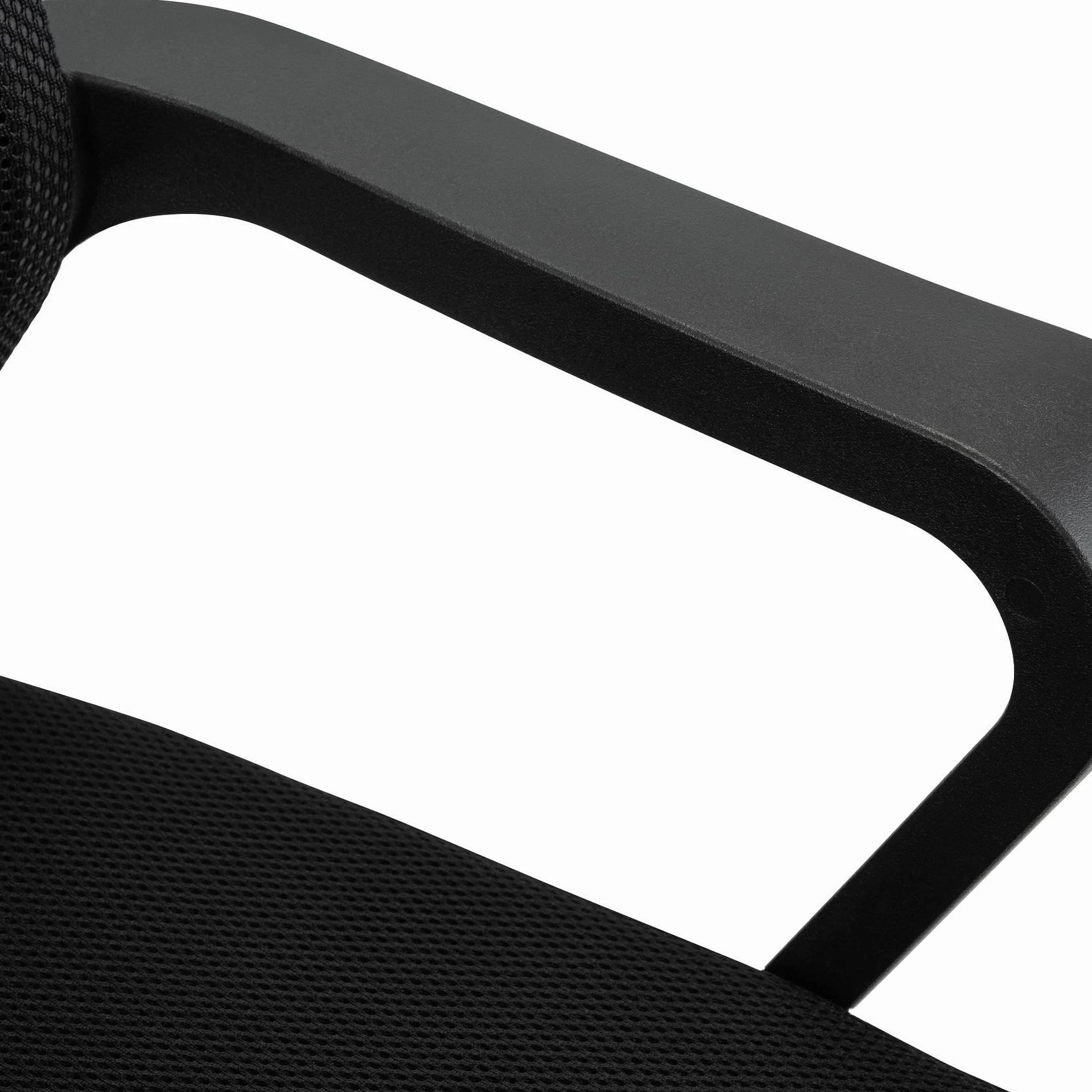 CLP Sedia Cantilever con braccioli Hanka, sedia da conferenza moderna con rivestimento in tessuto e schienale in mesh, telaio in metallo Colore:nero