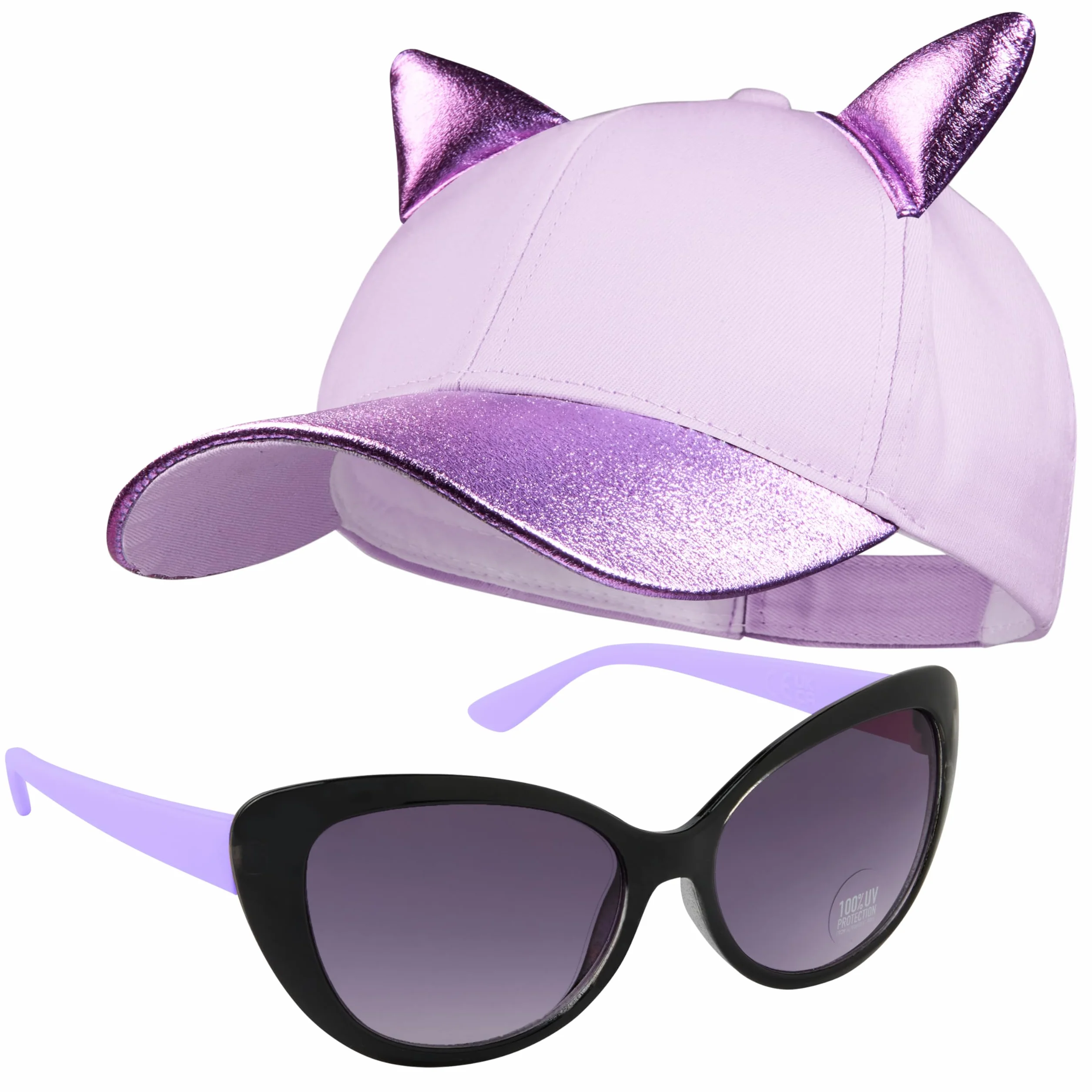 CityComfort Cappellino Baseball Regolabile e Protezione UV Occhiali da Sole Bambina Set