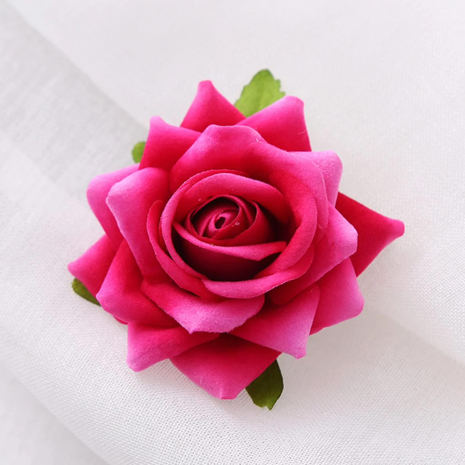 Fermaglio per capelli a forma di rosa arancione per donne