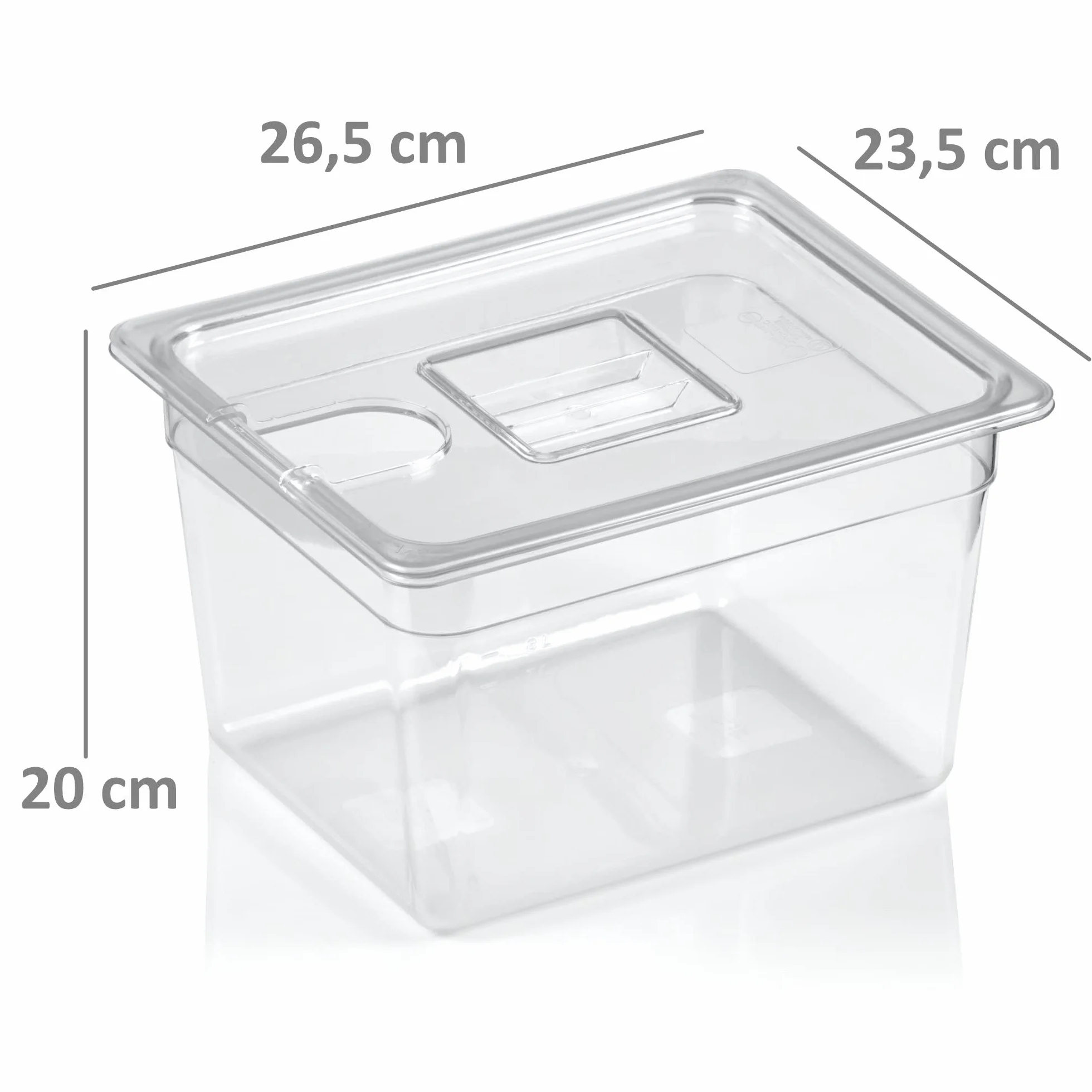 Mahlzeit Sous Vide Set, GN contenitore con coperchio e supporto regolabile per cottura pesce e carne